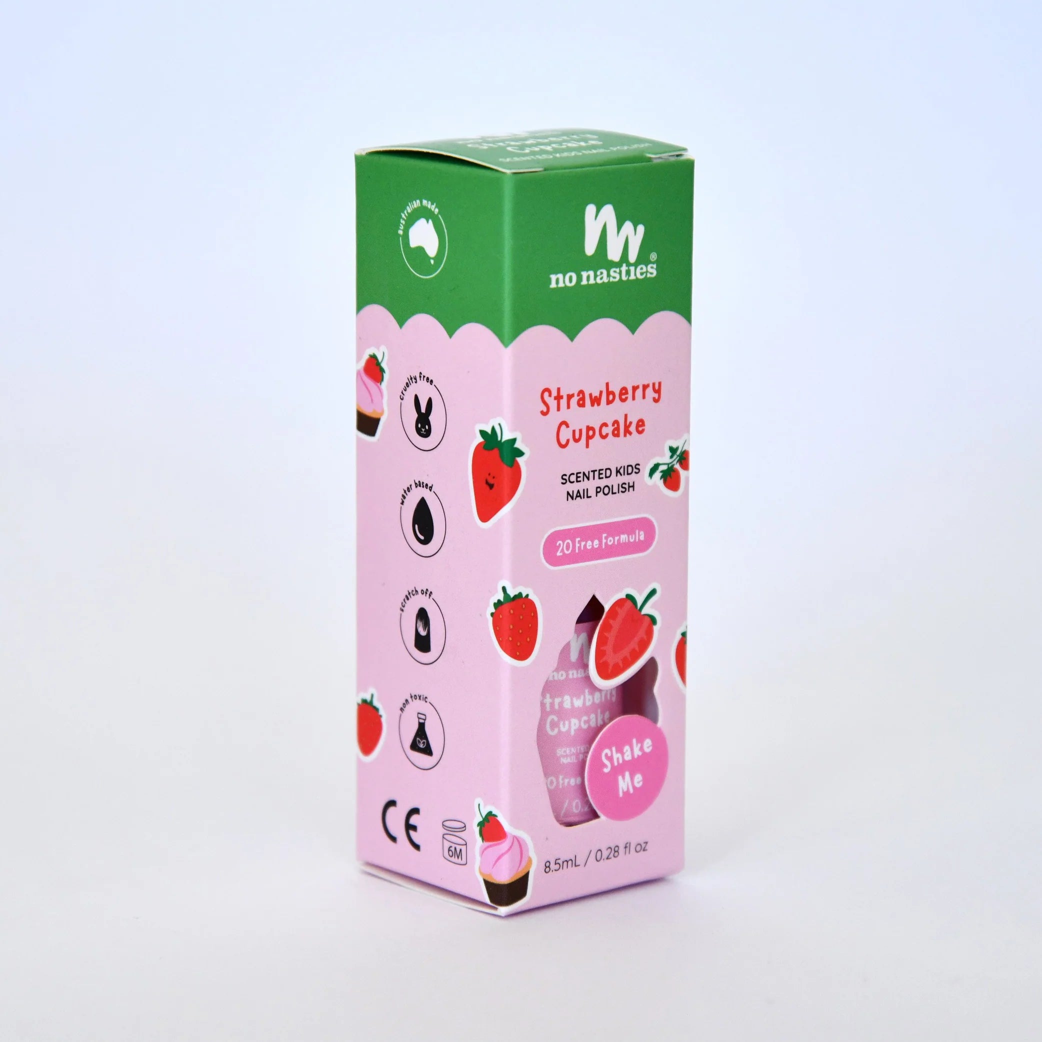 No Nasties Unscented Polish - Strawberry Cupcake