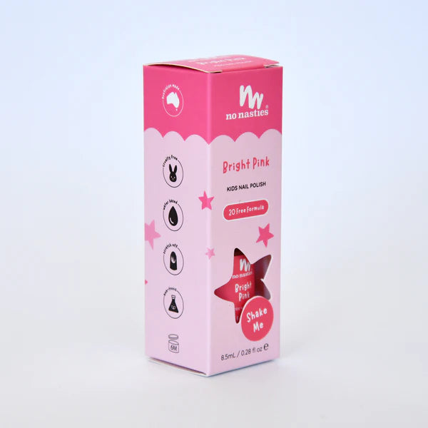 No Nasties Water-Based Nail Polish for Kids - Bright Pink