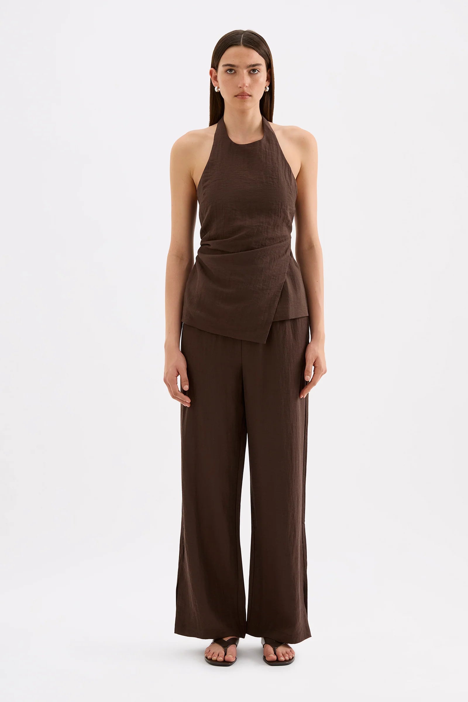 Nude Lucy Juno Halter Top - Chocolate