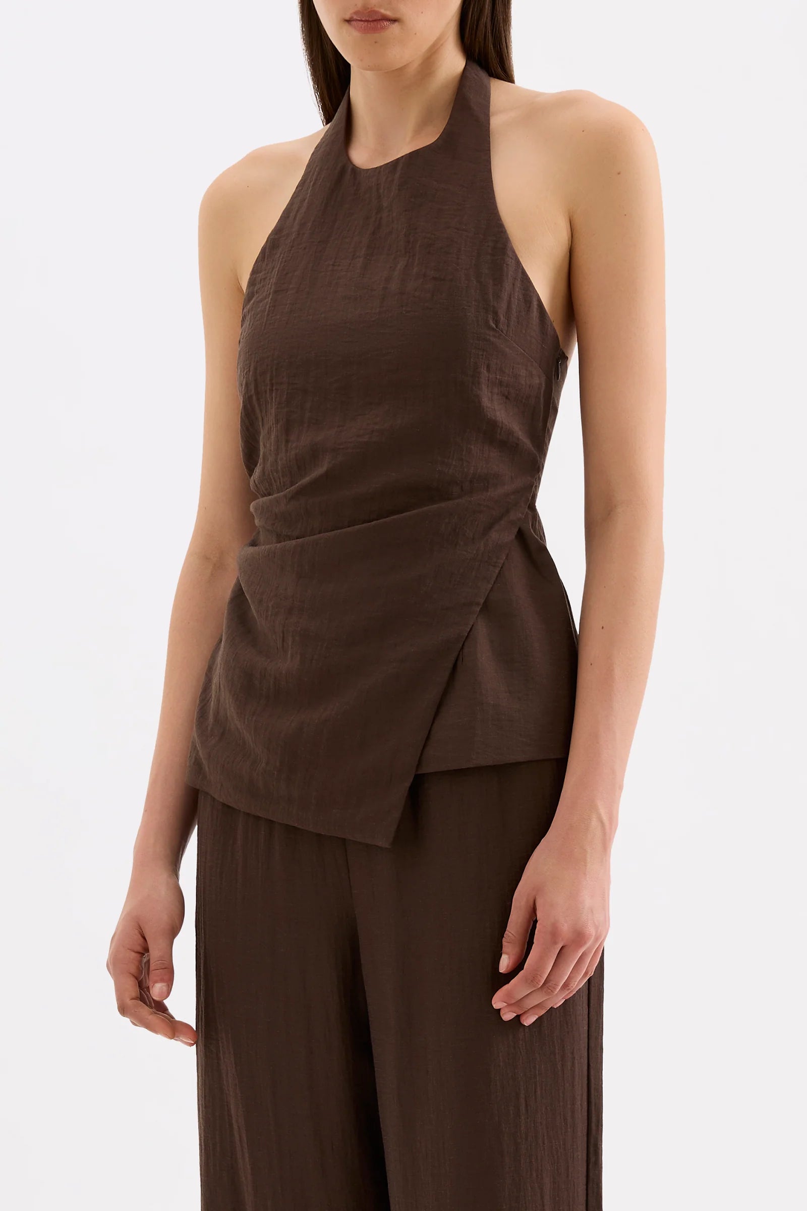 Nude Lucy Juno Halter Top - Chocolate