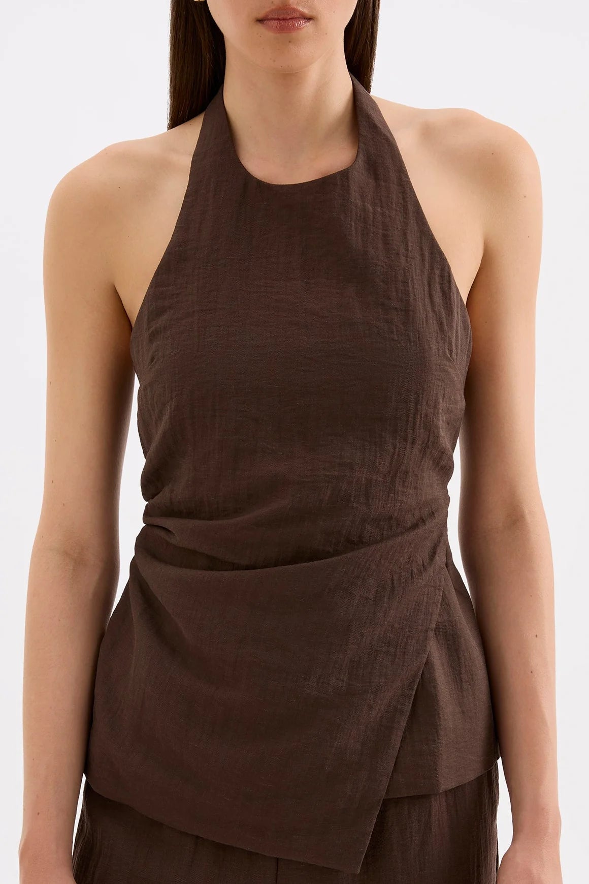 Nude Lucy Juno Halter Top - Chocolate