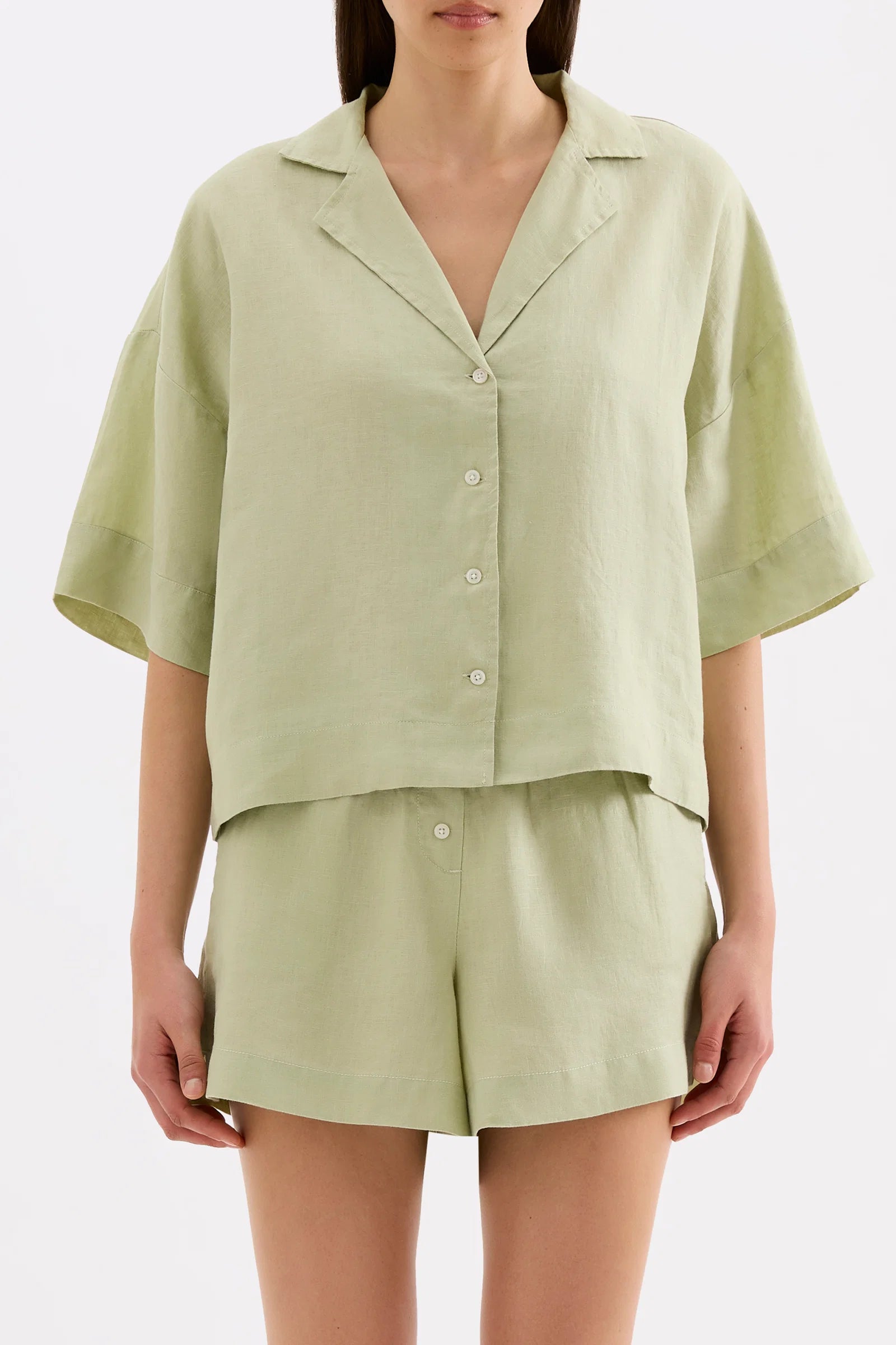 Nude Lucy Lounge Linen Shirt - Dew