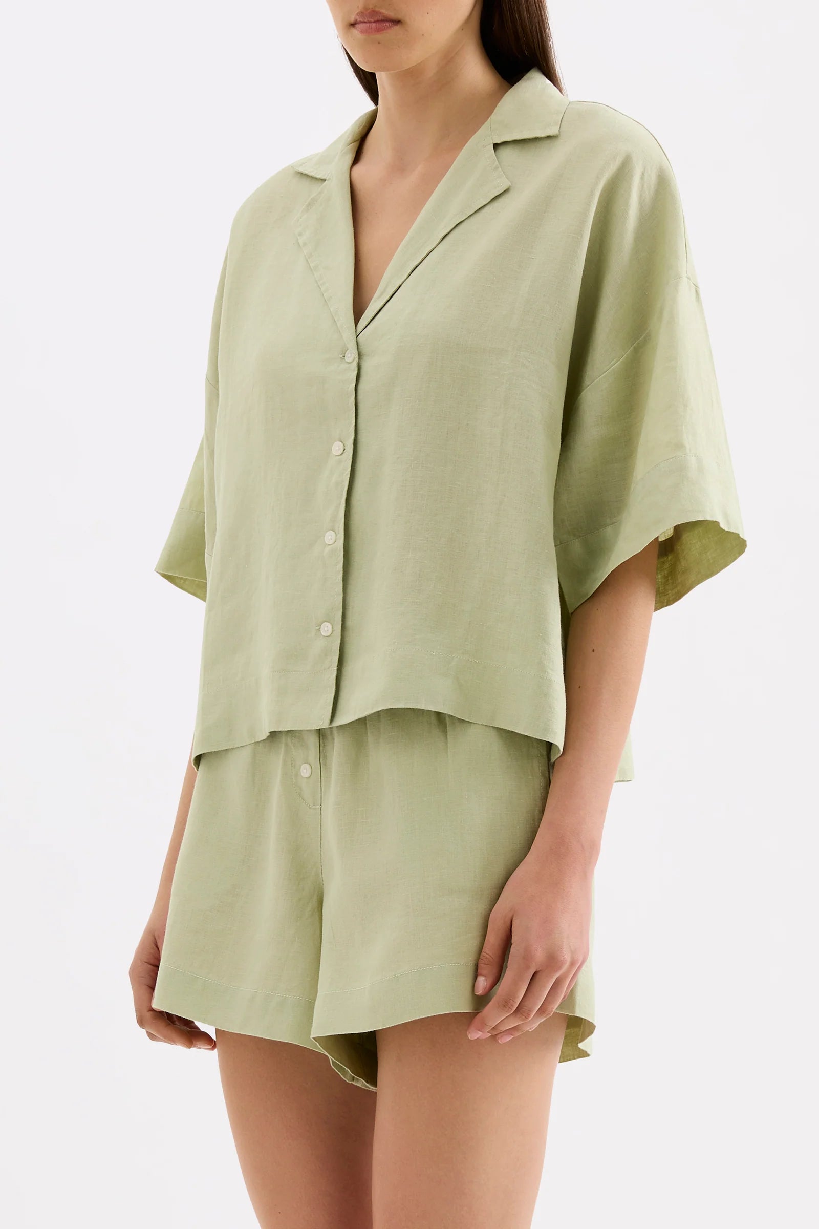Nude Lucy Lounge Linen Shirt - Dew