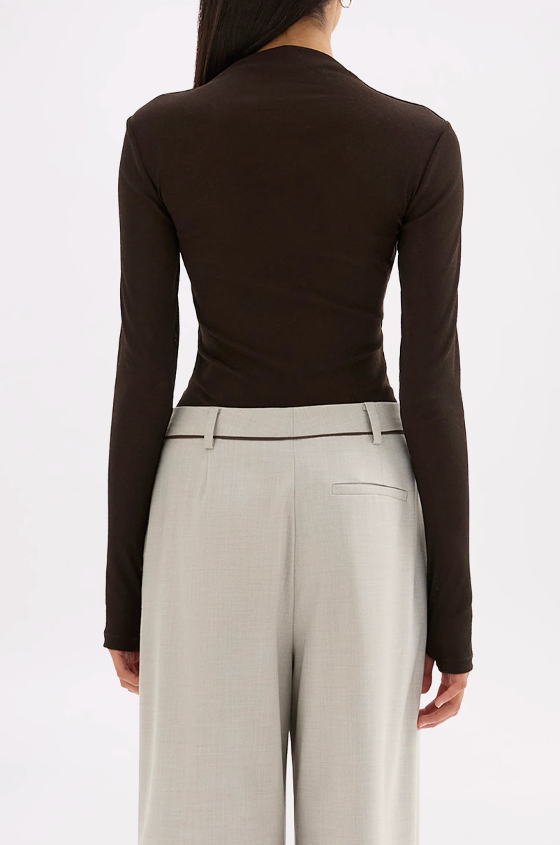 Nude Lucy Marti Mesh Top - Espresso