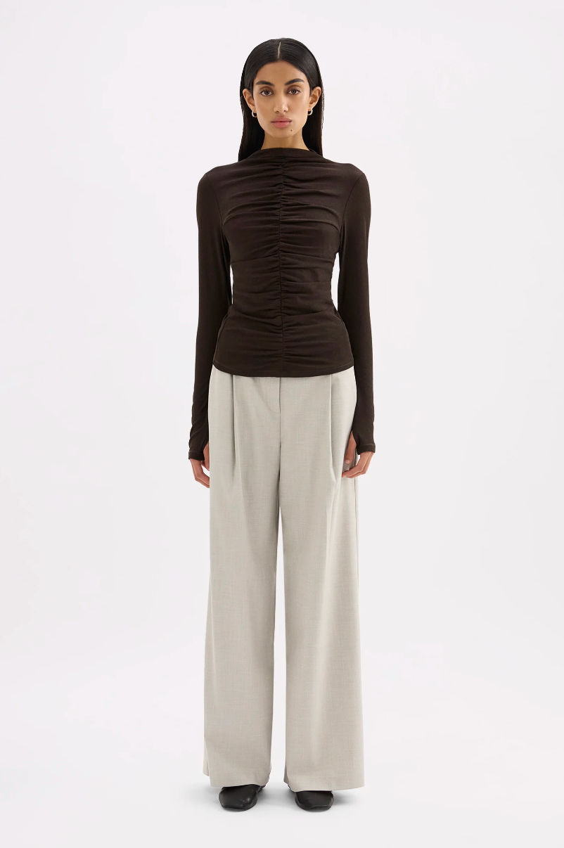 Nude Lucy Marti Mesh Top - Espresso