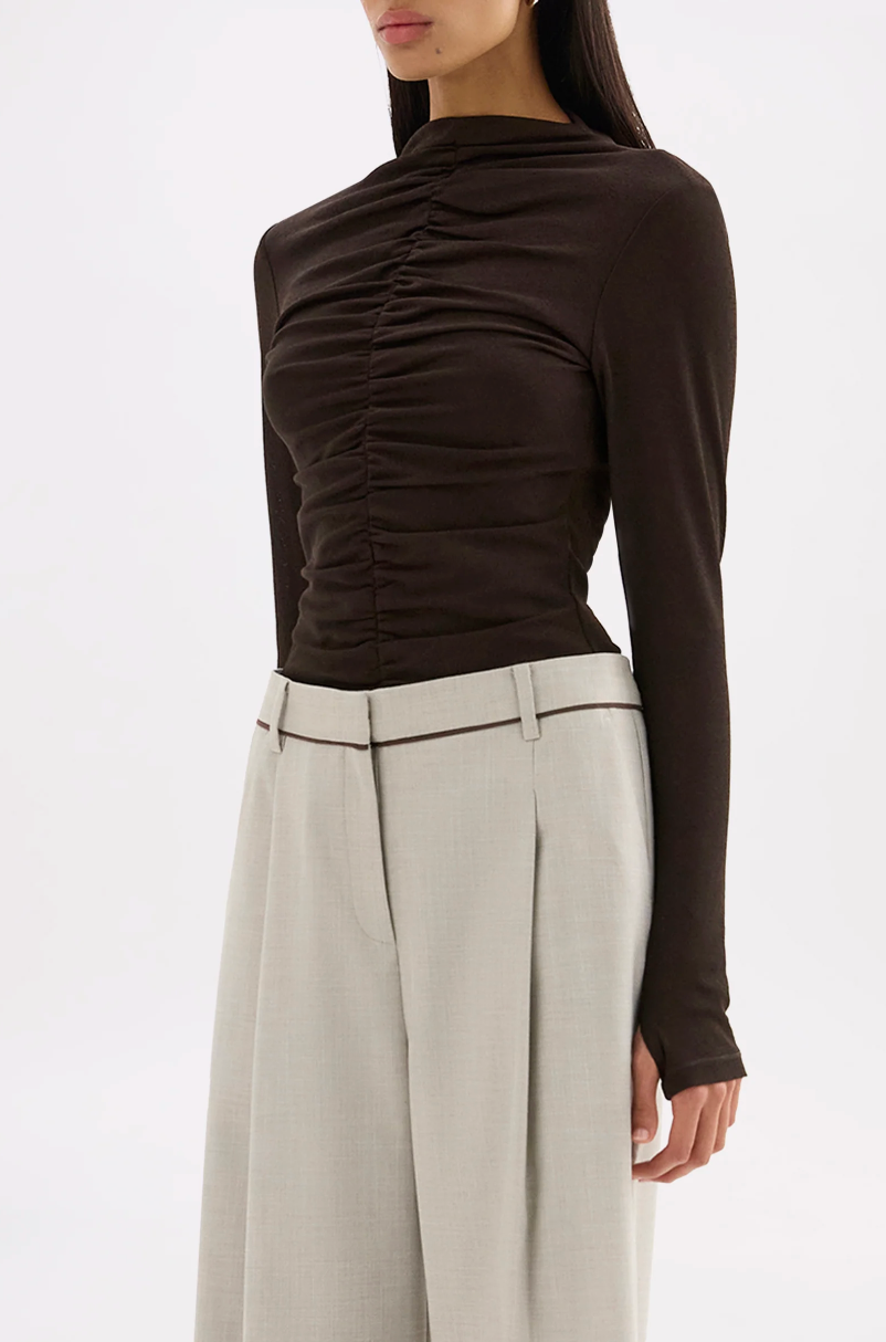 Nude Lucy Marti Mesh Top - Espresso