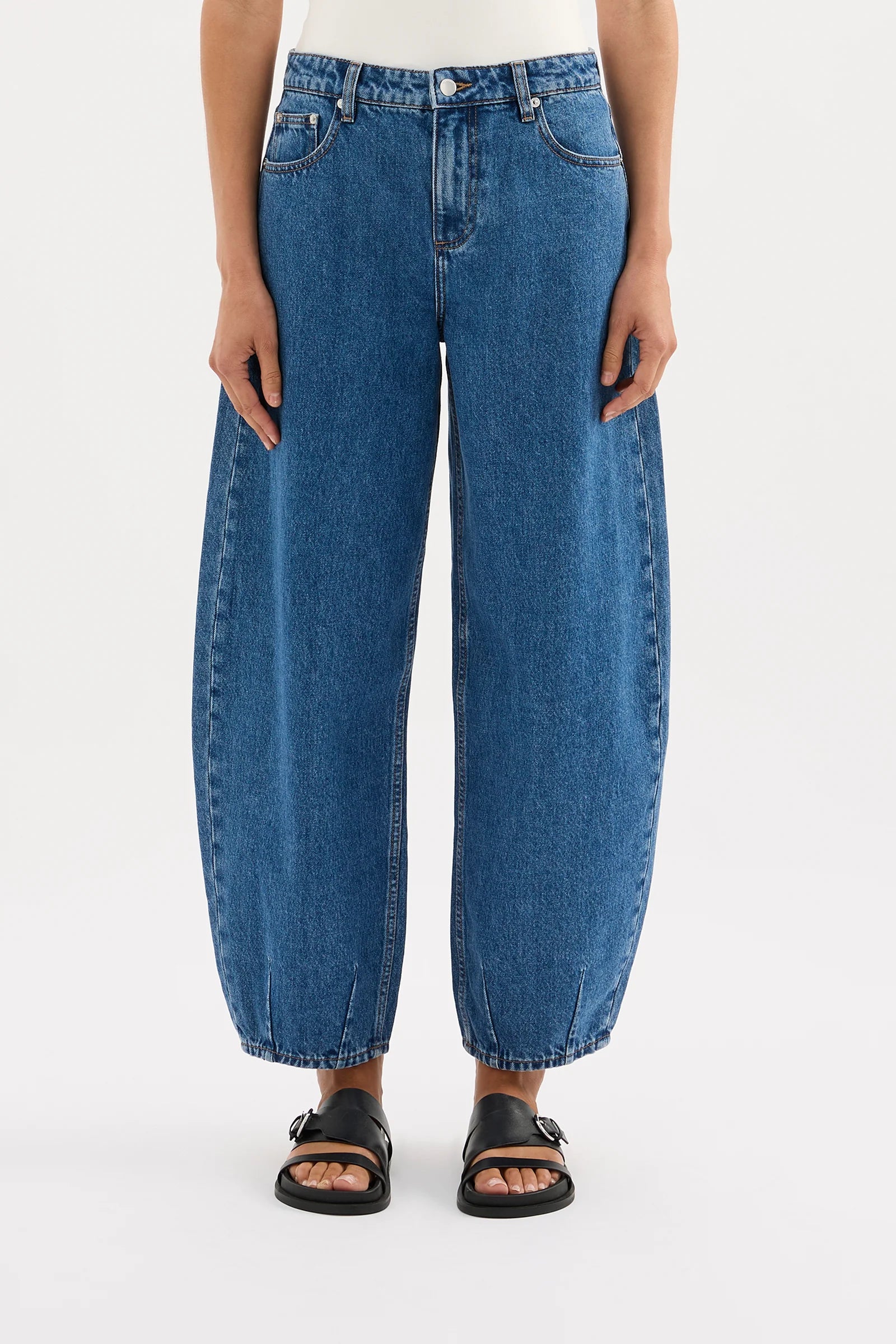Nude Lucy Organic Barrel Jean - Royal Blue