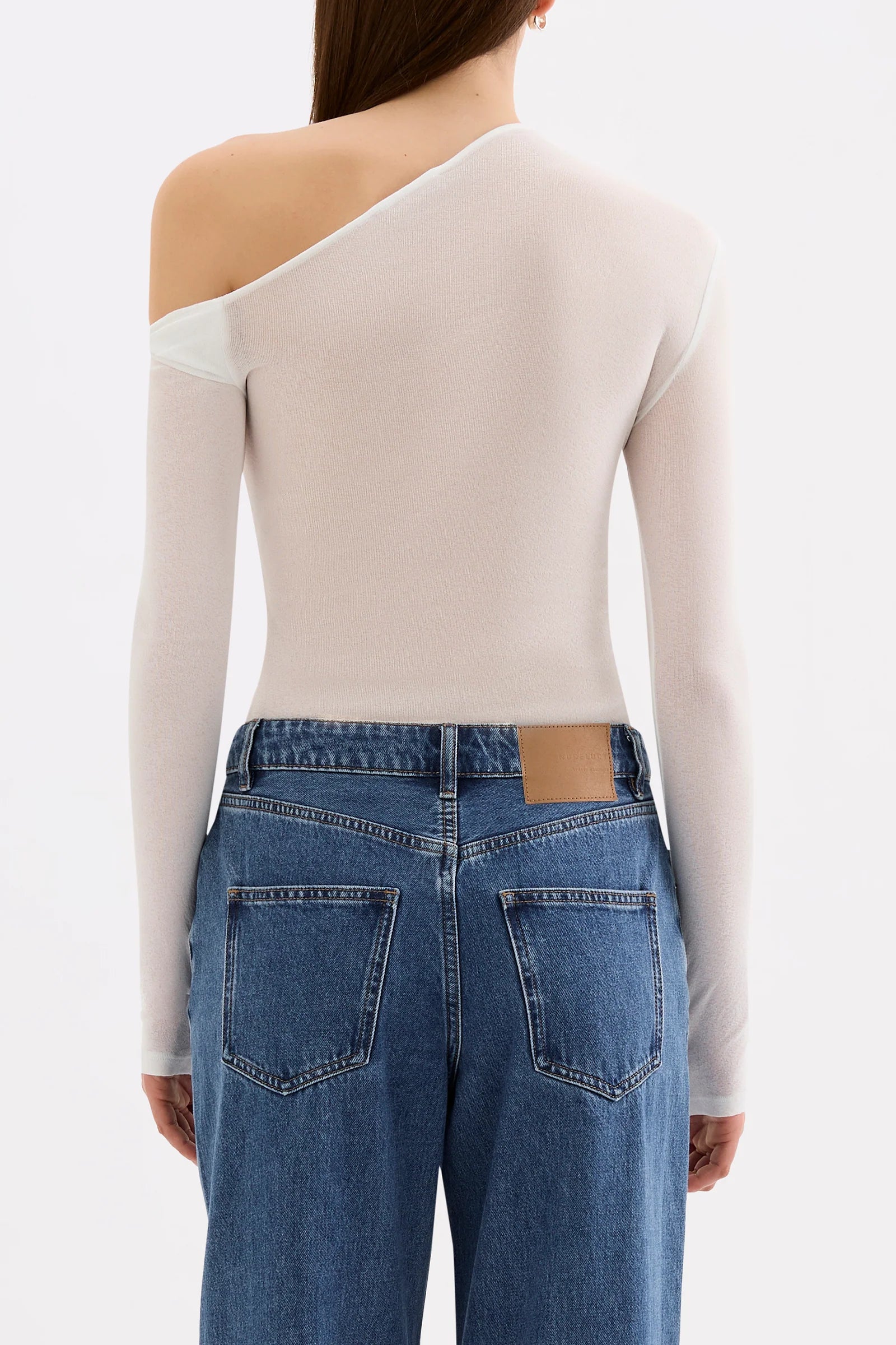 Nude Lucy Piper Mesh LS Top - Salt