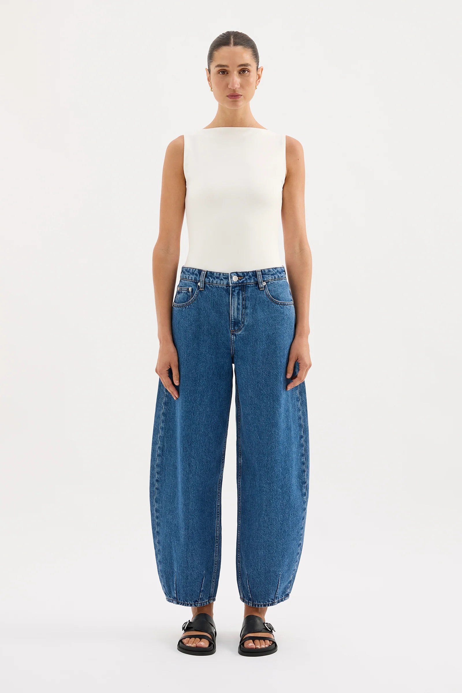 Nude Lucy Organic Barrel Jean - Royal Blue