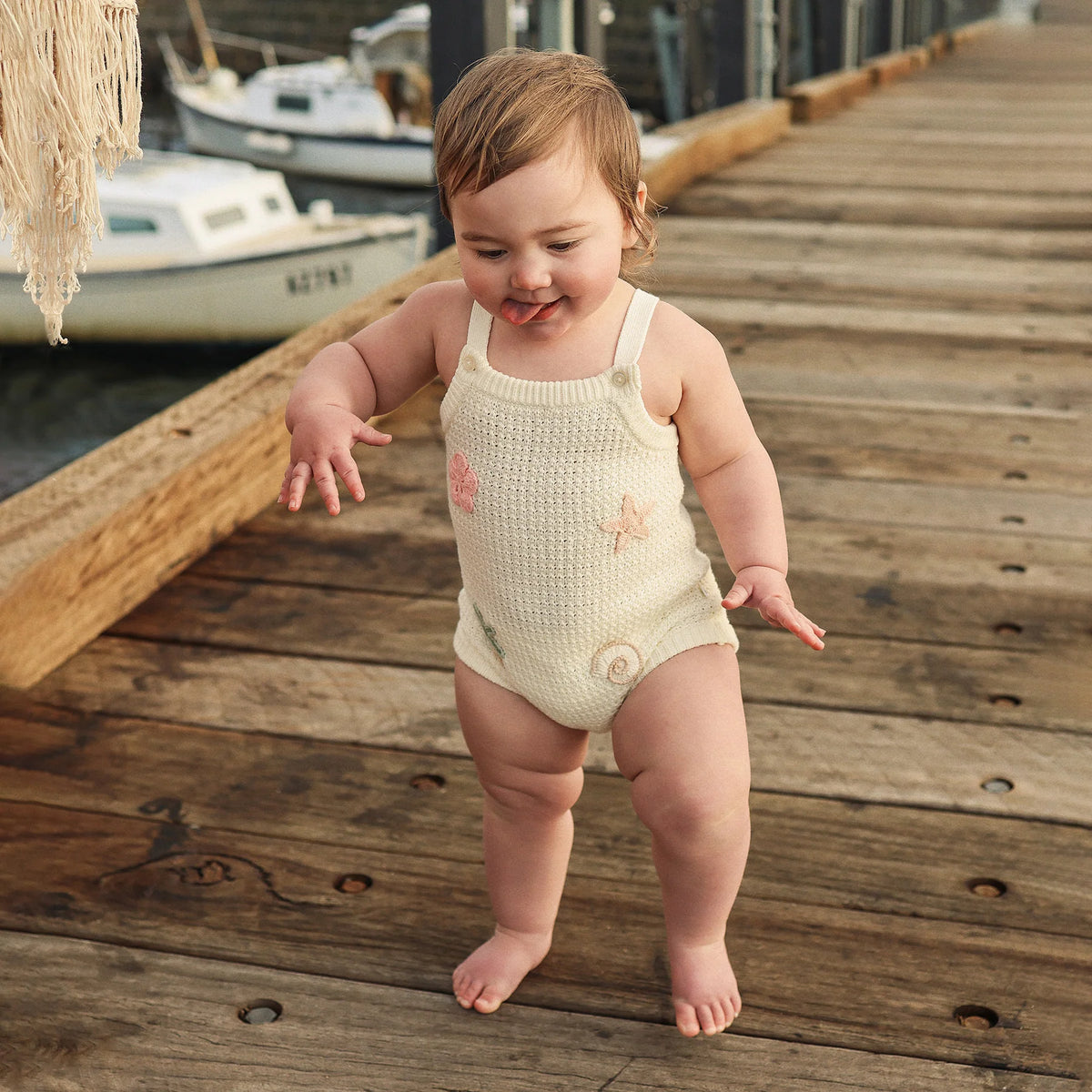 Kynd Crochet Romper - Coconut