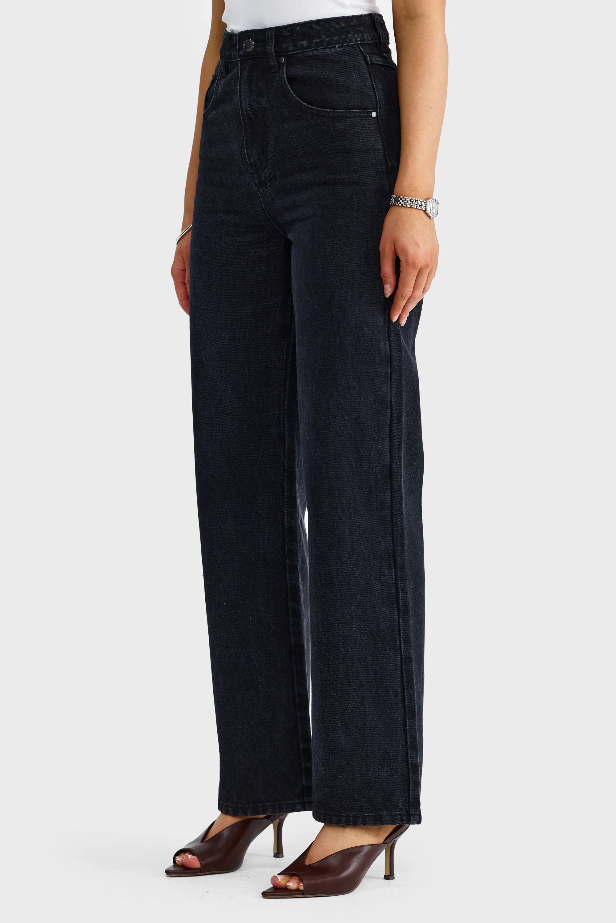 ORTC Arlo High Rise Jean - Washed Black