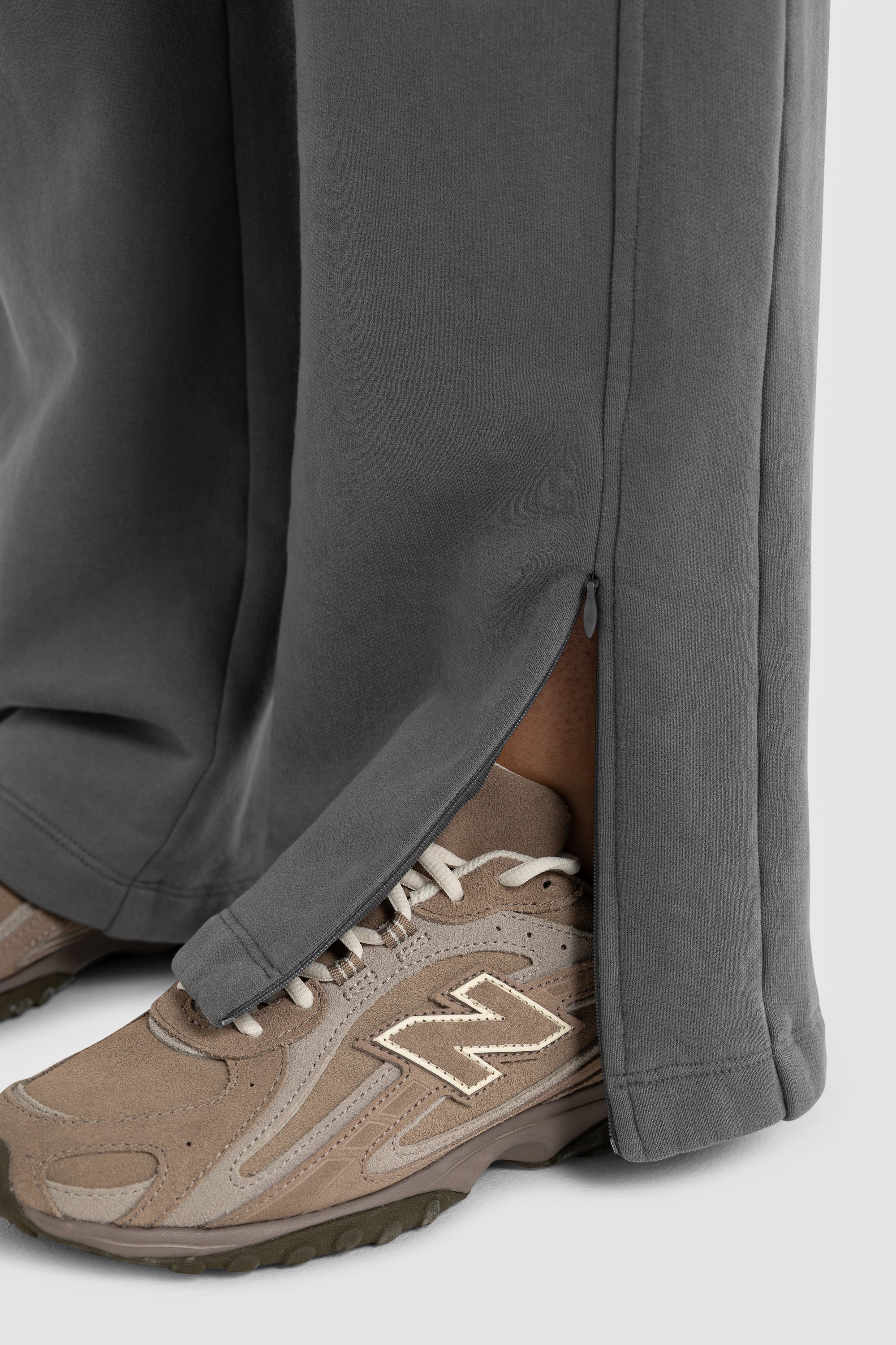ORTC Ashley Zip Hem Track Pant - Washed Grey