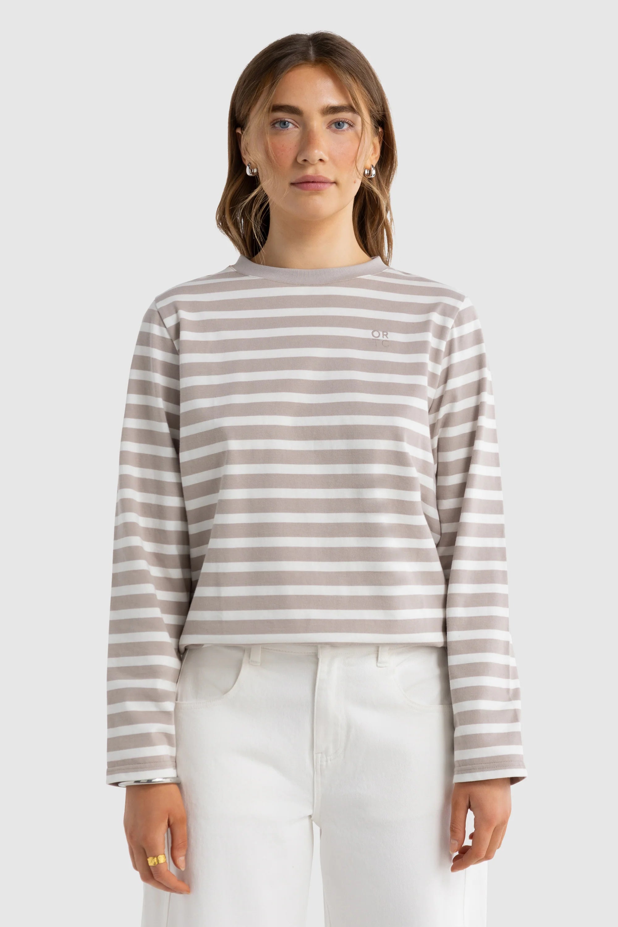 ORTC Clara Long Sleeve T-Shirt - Taupe