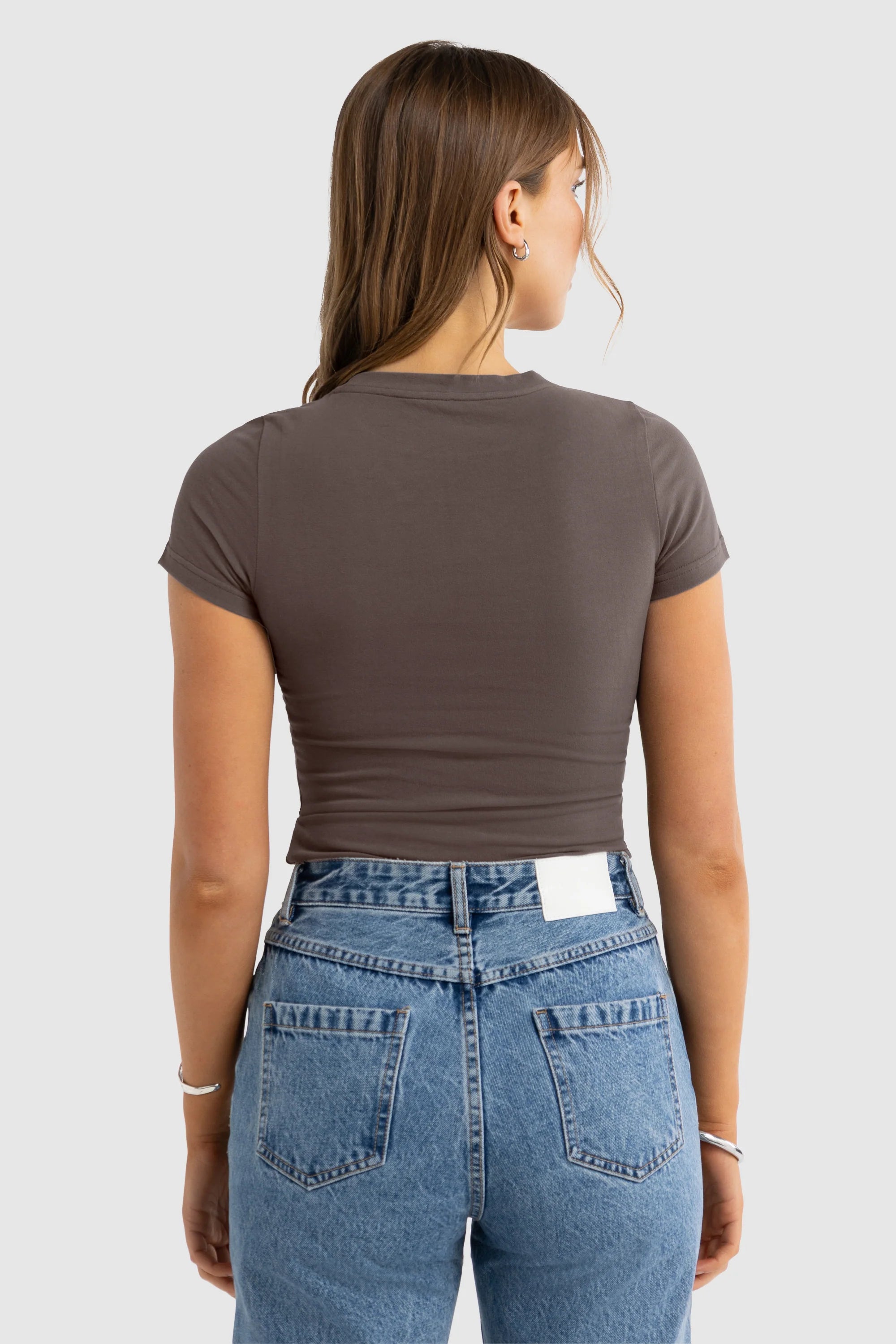 ORTC Evie Fitted T Shirt - Espresso