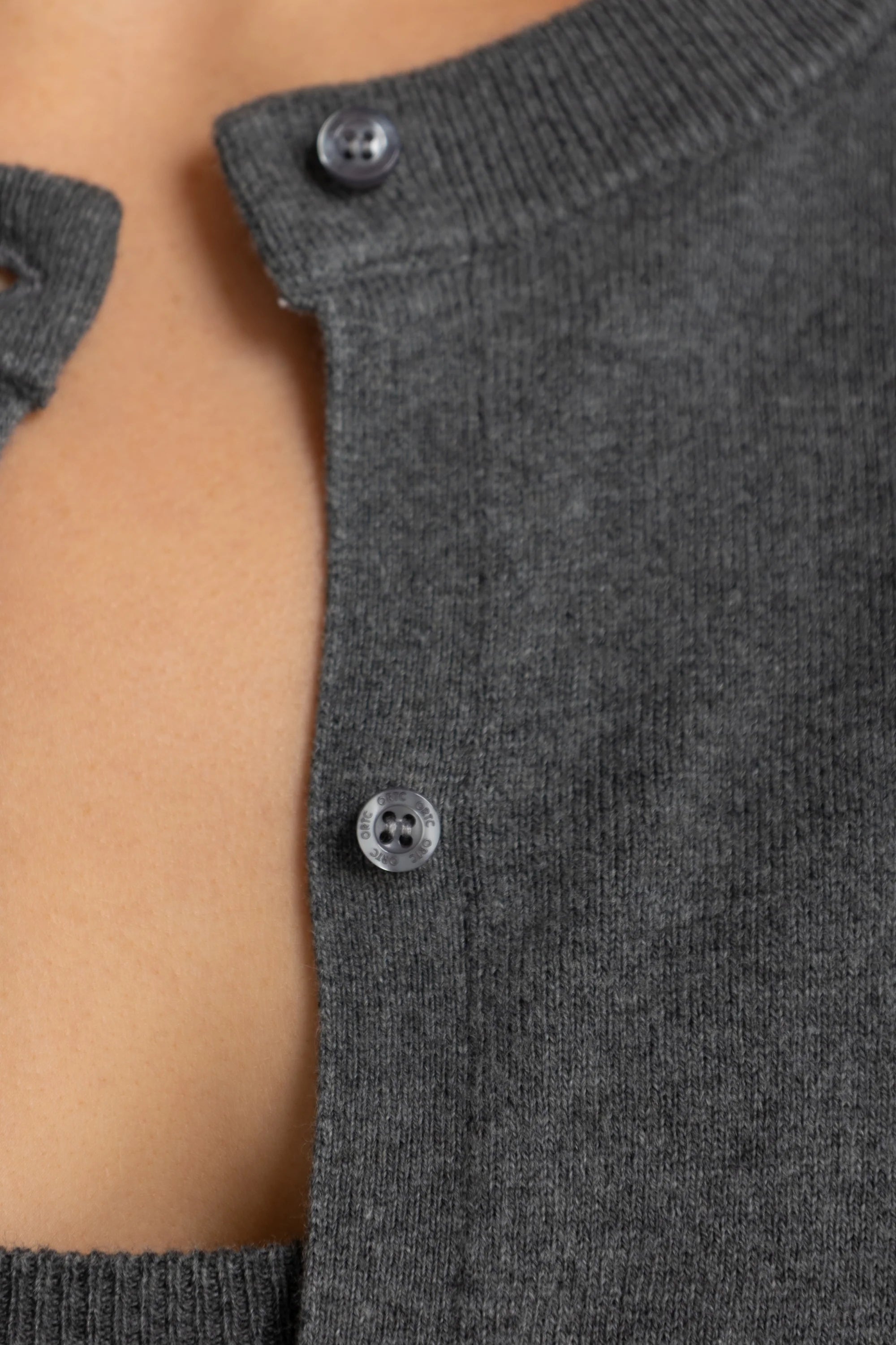 ORTC Kingston Knit Cardigan - Charcoal Marle