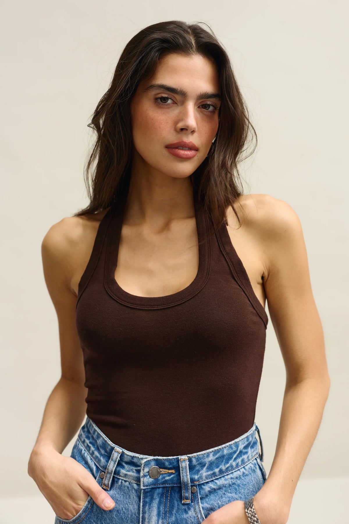 ORTC Margot Halter Tank - Carob