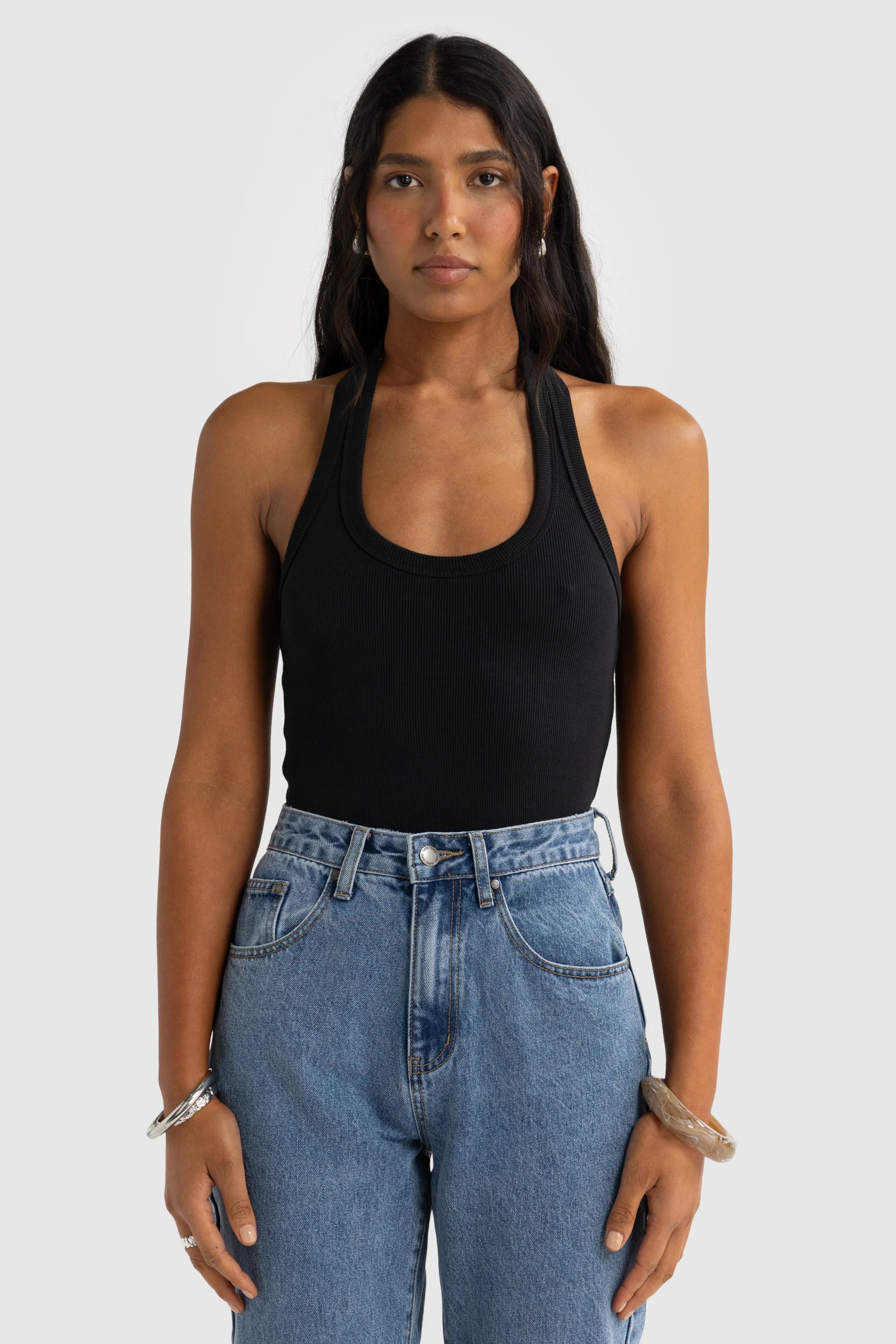 ORTC Sunday Halter Tank - Black