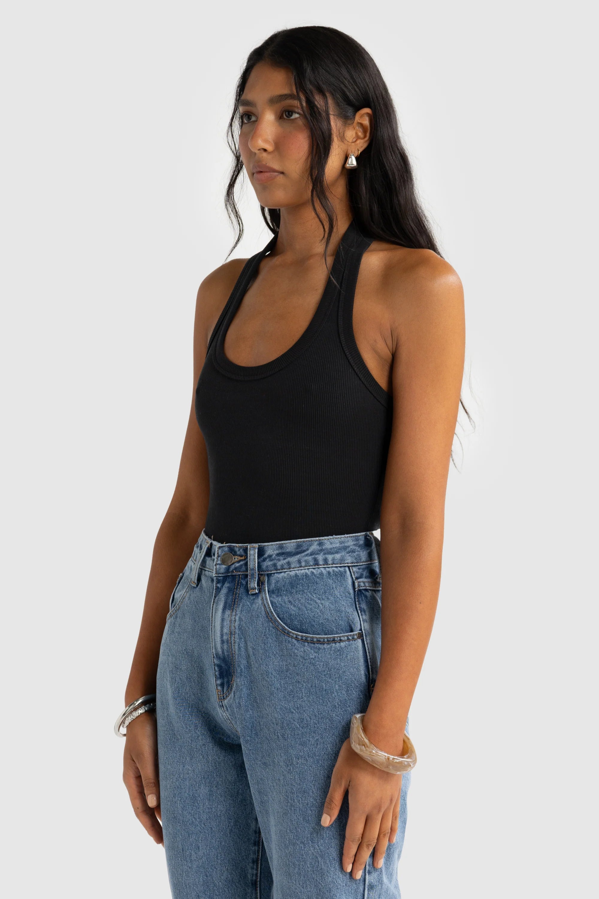 ORTC Sunday Halter Tank - Black