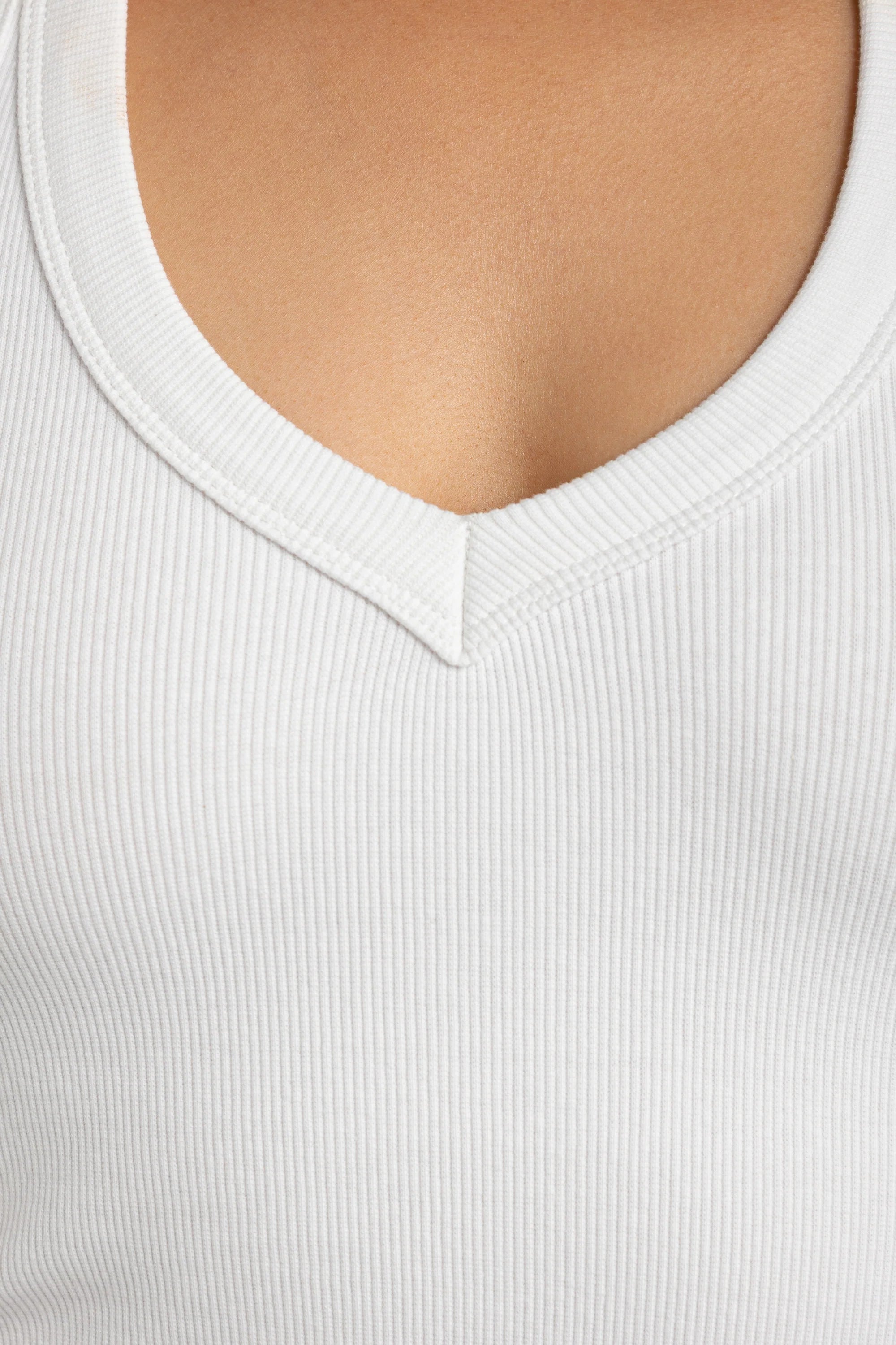 ORTC Sunday V Neck Halter Tank - White