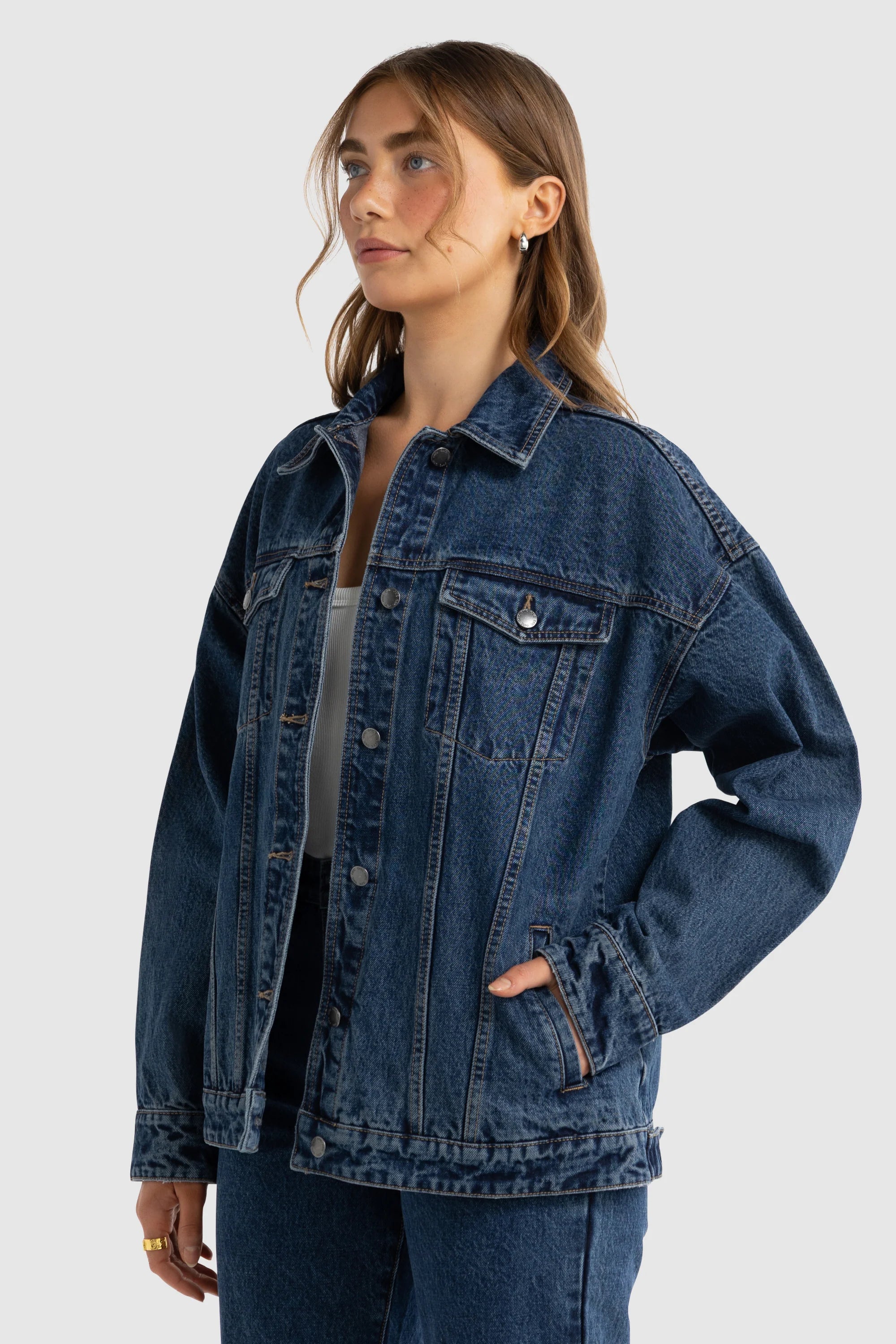 ORTC Willow Denim Oversized Jacket Indigo