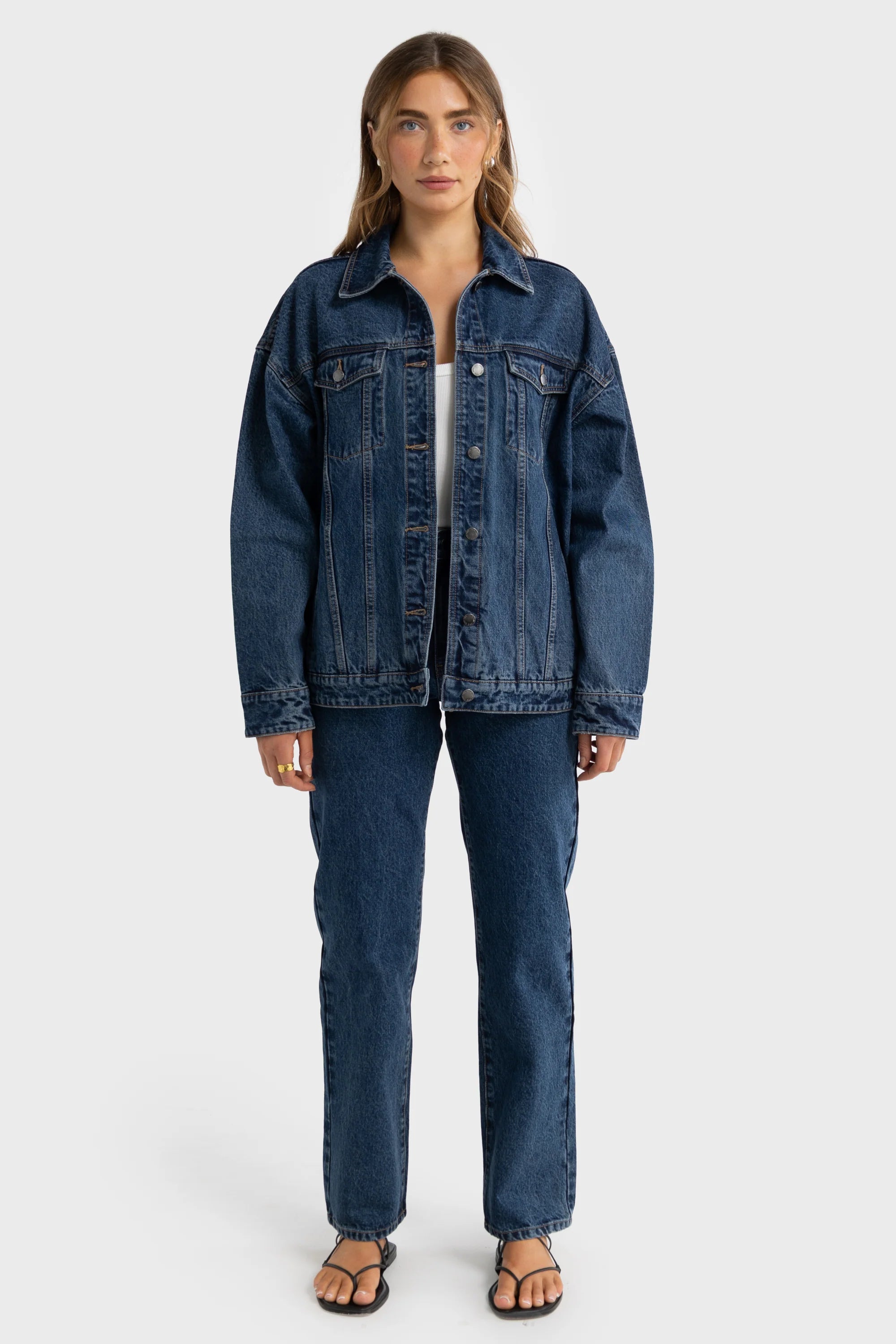 ORTC Willow Denim Oversized Jacket Indigo