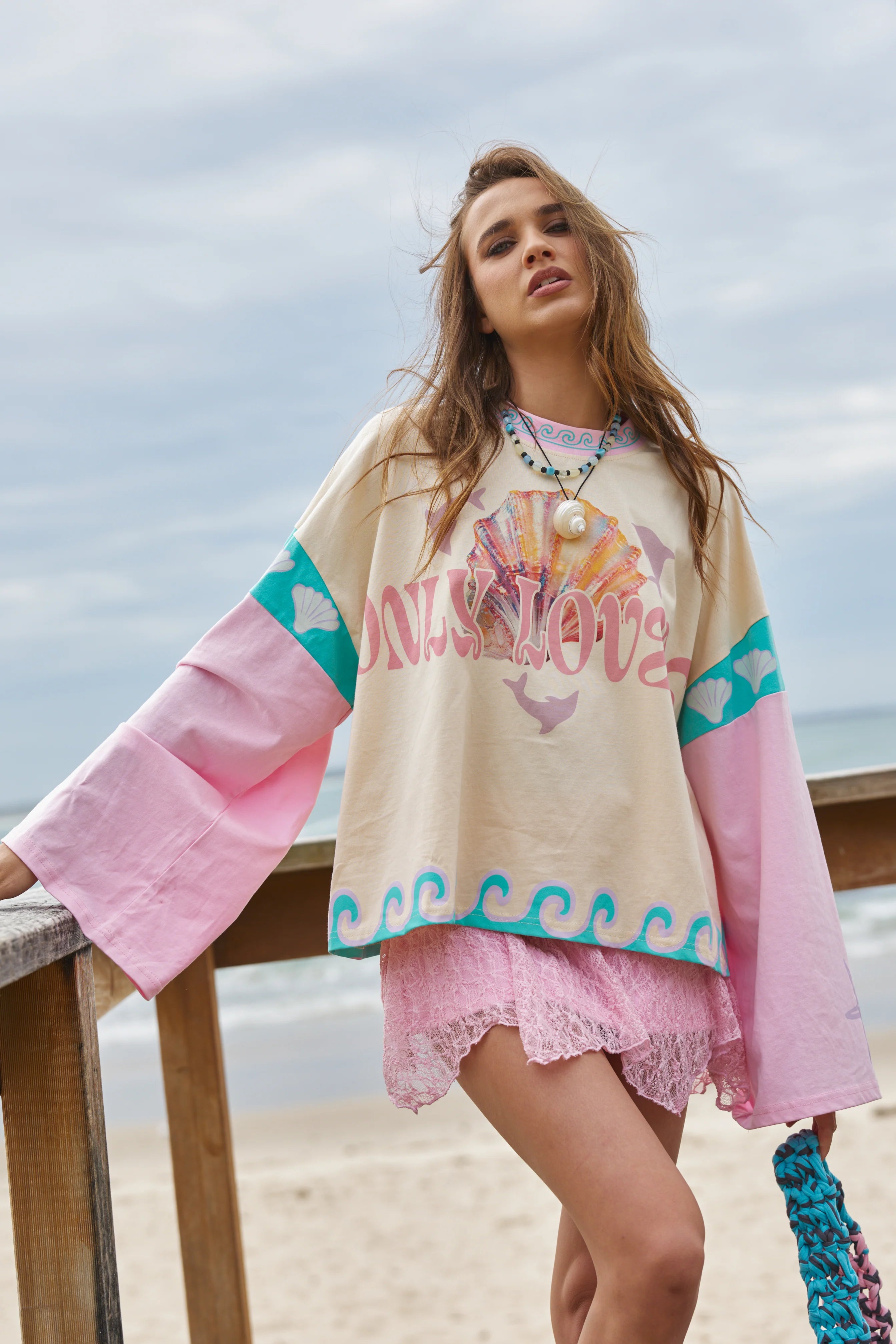Only Lovers Left Dolphini Boxy Long Sleeve Tee