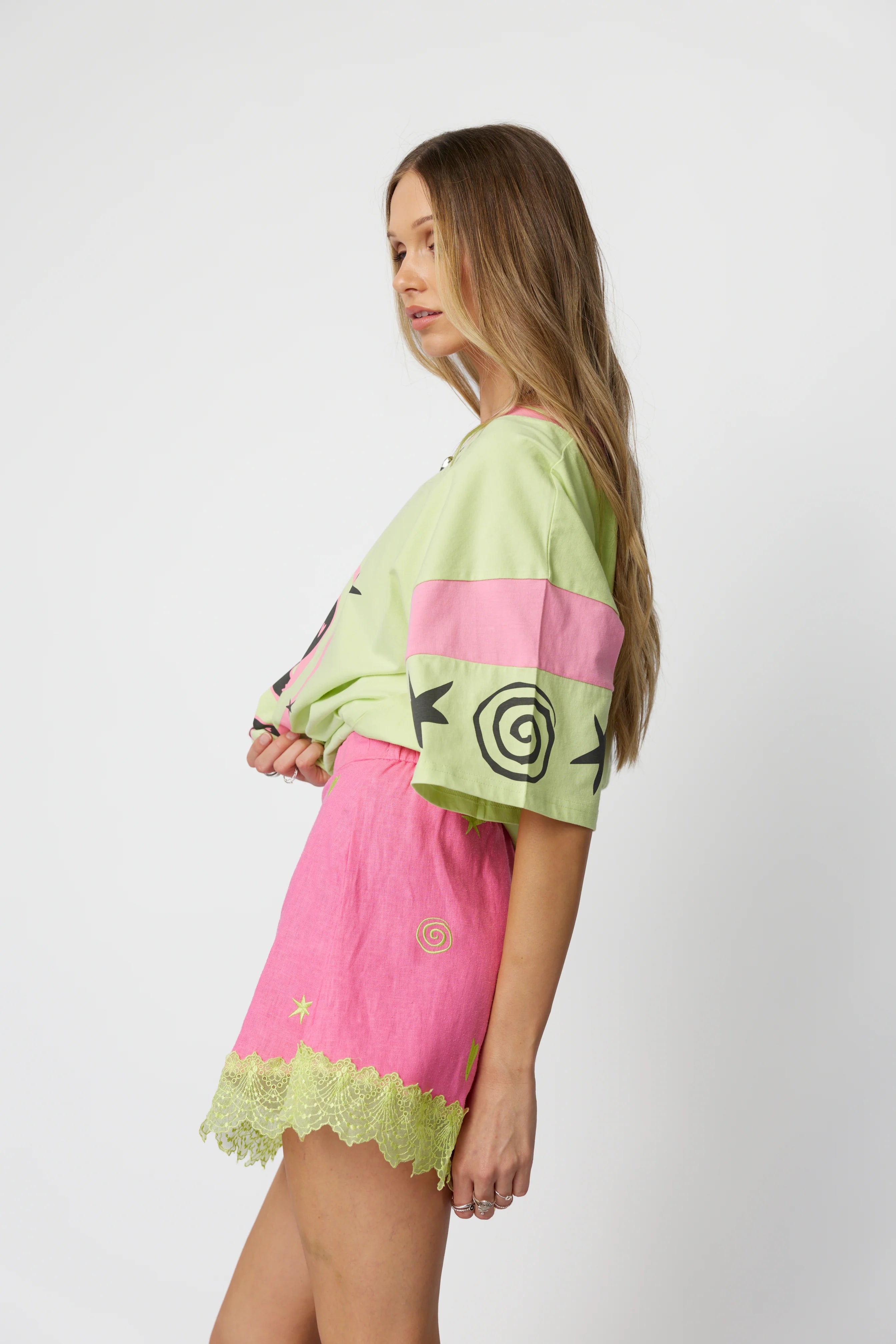Only Lovers Left Lucky Mini Skirt - Love Potion