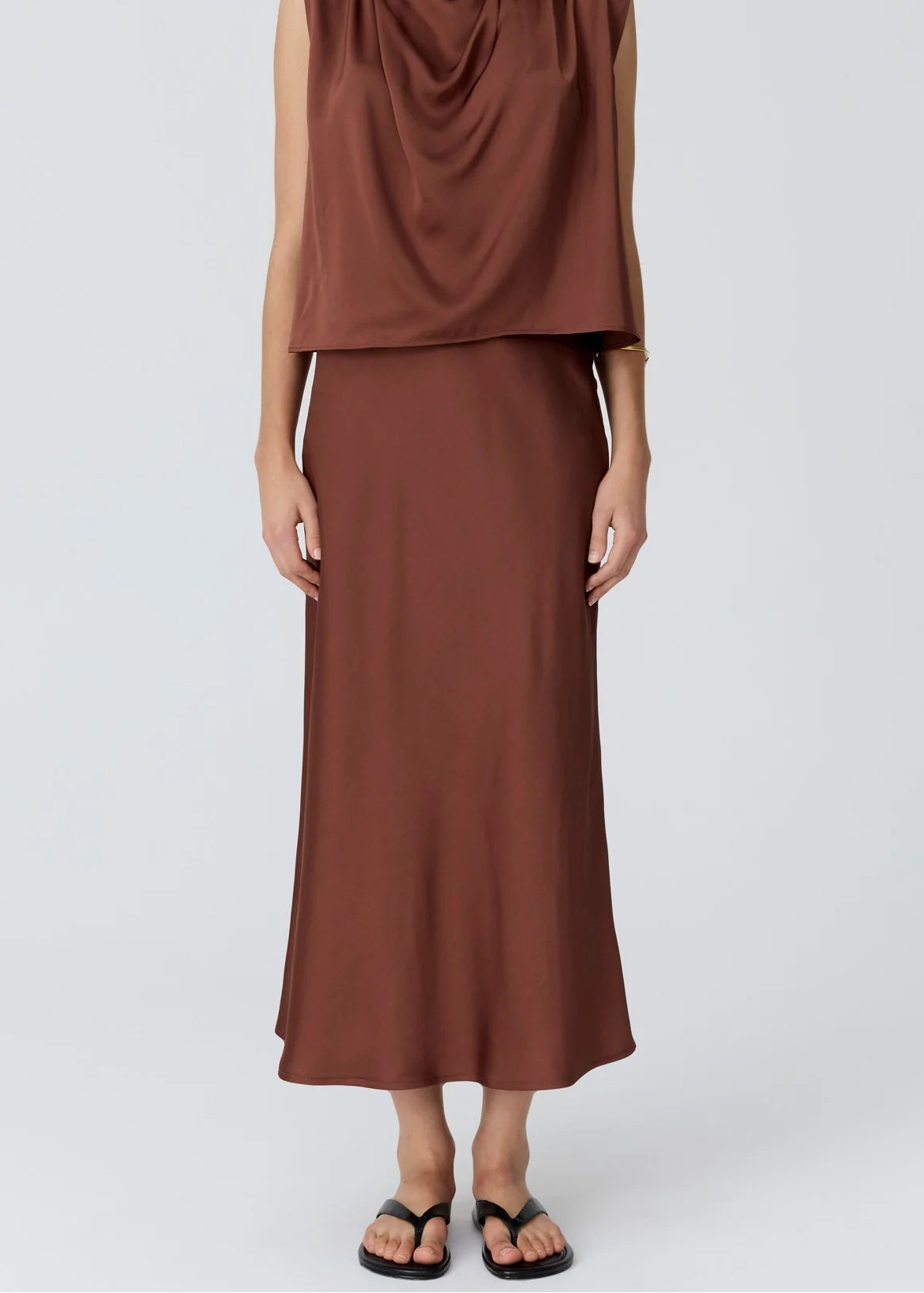 POL Innes Bias Skirt - Toffee
