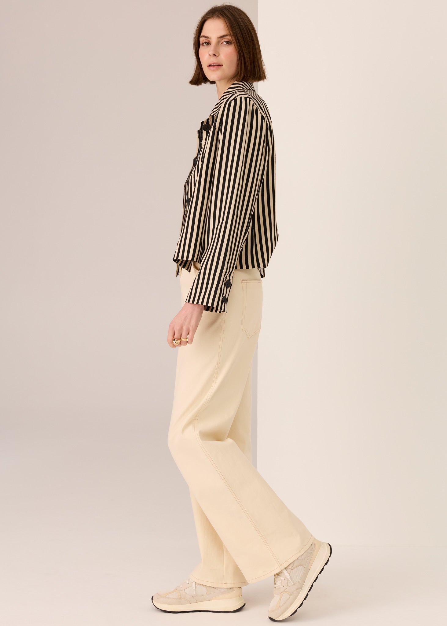 POL Lana Wide Leg Jean - Ivory