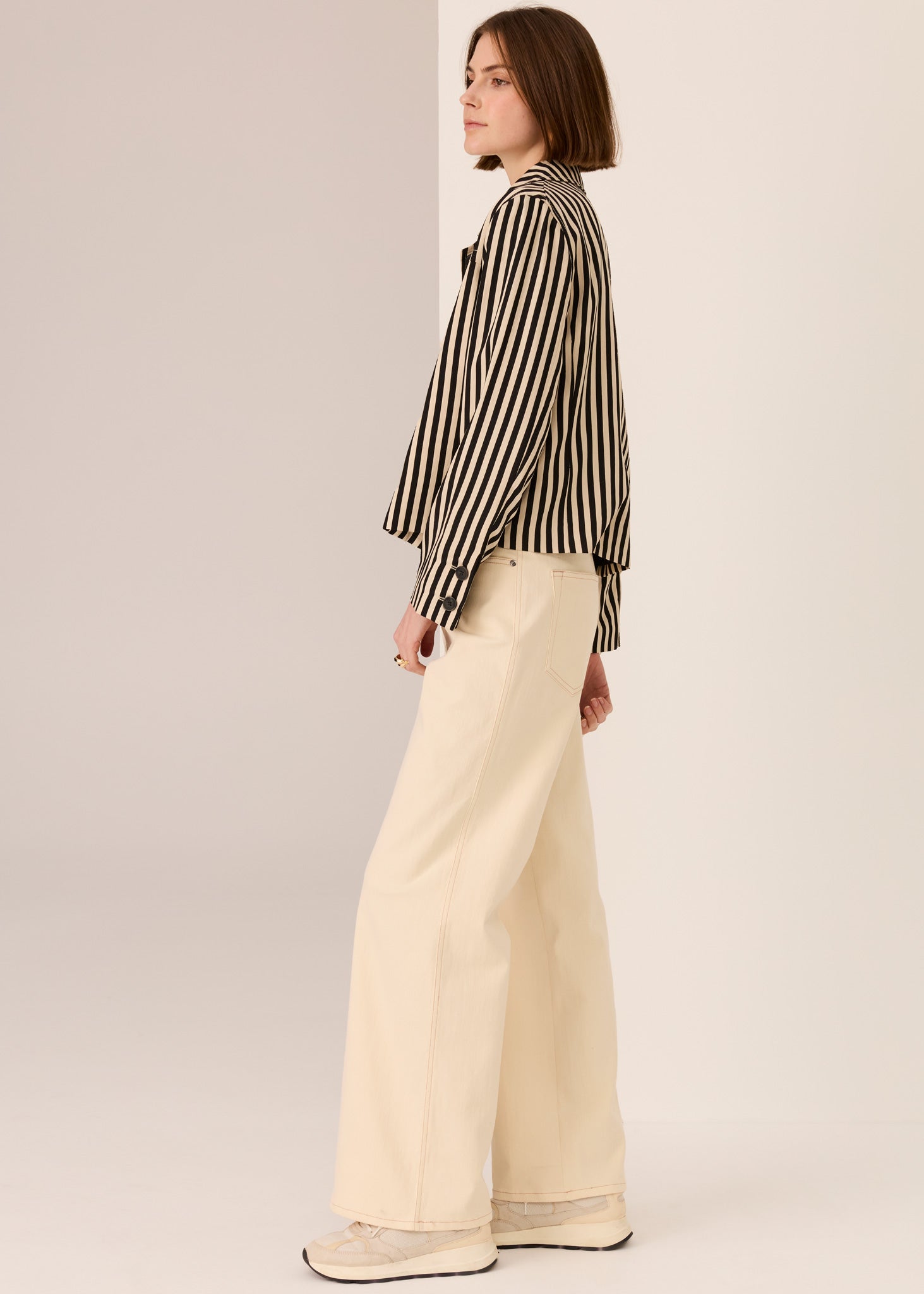 POL Lana Wide Leg Jean - Ivory