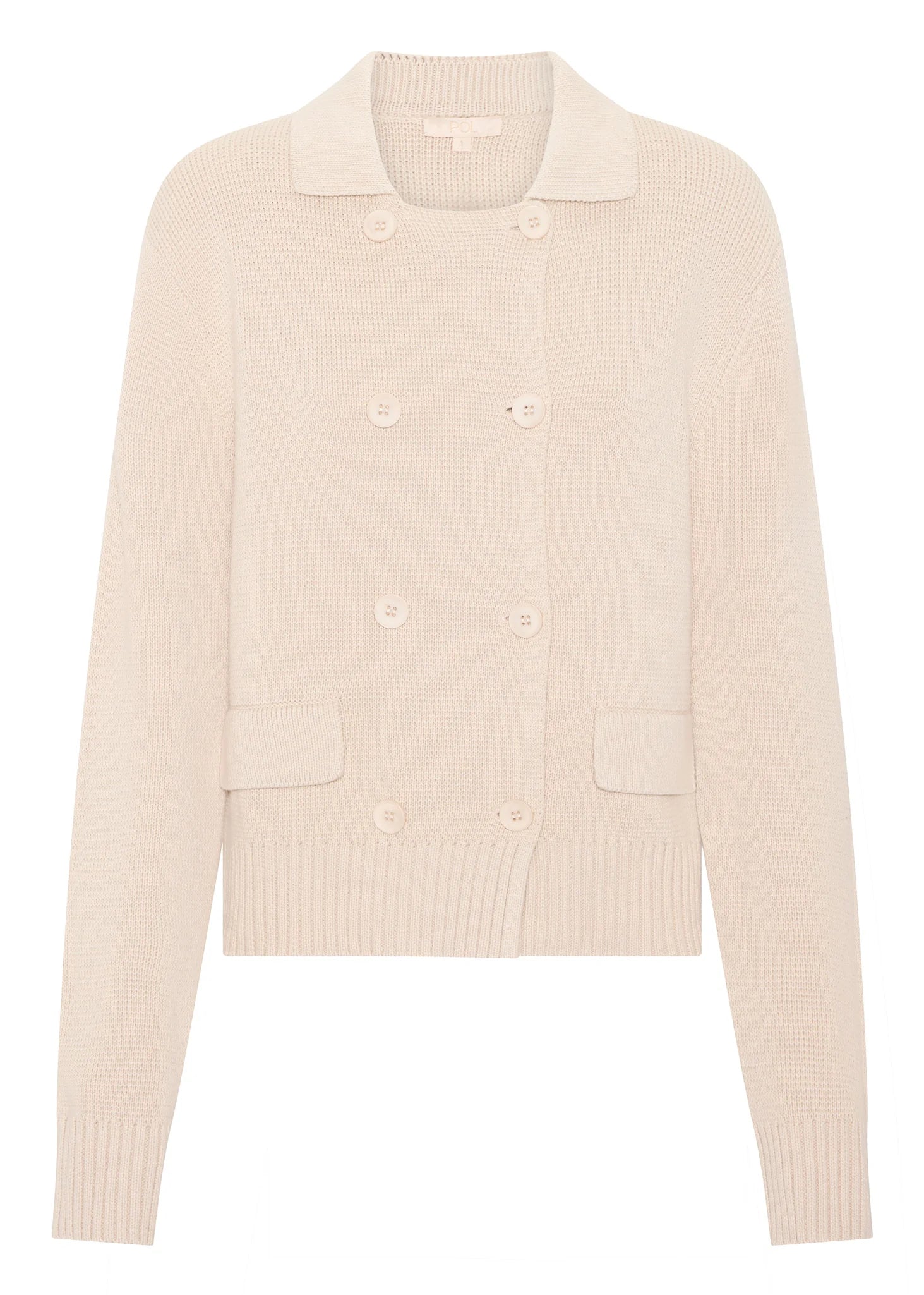 POL Taylor Double Knit Jacket - Pebble