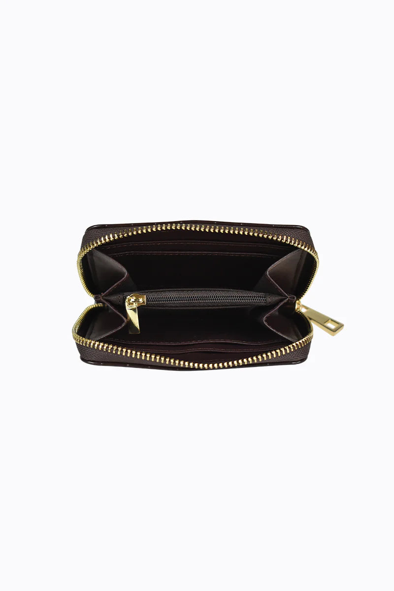 Peta + Jain Benjie Wallet - Choc Croc/Gold