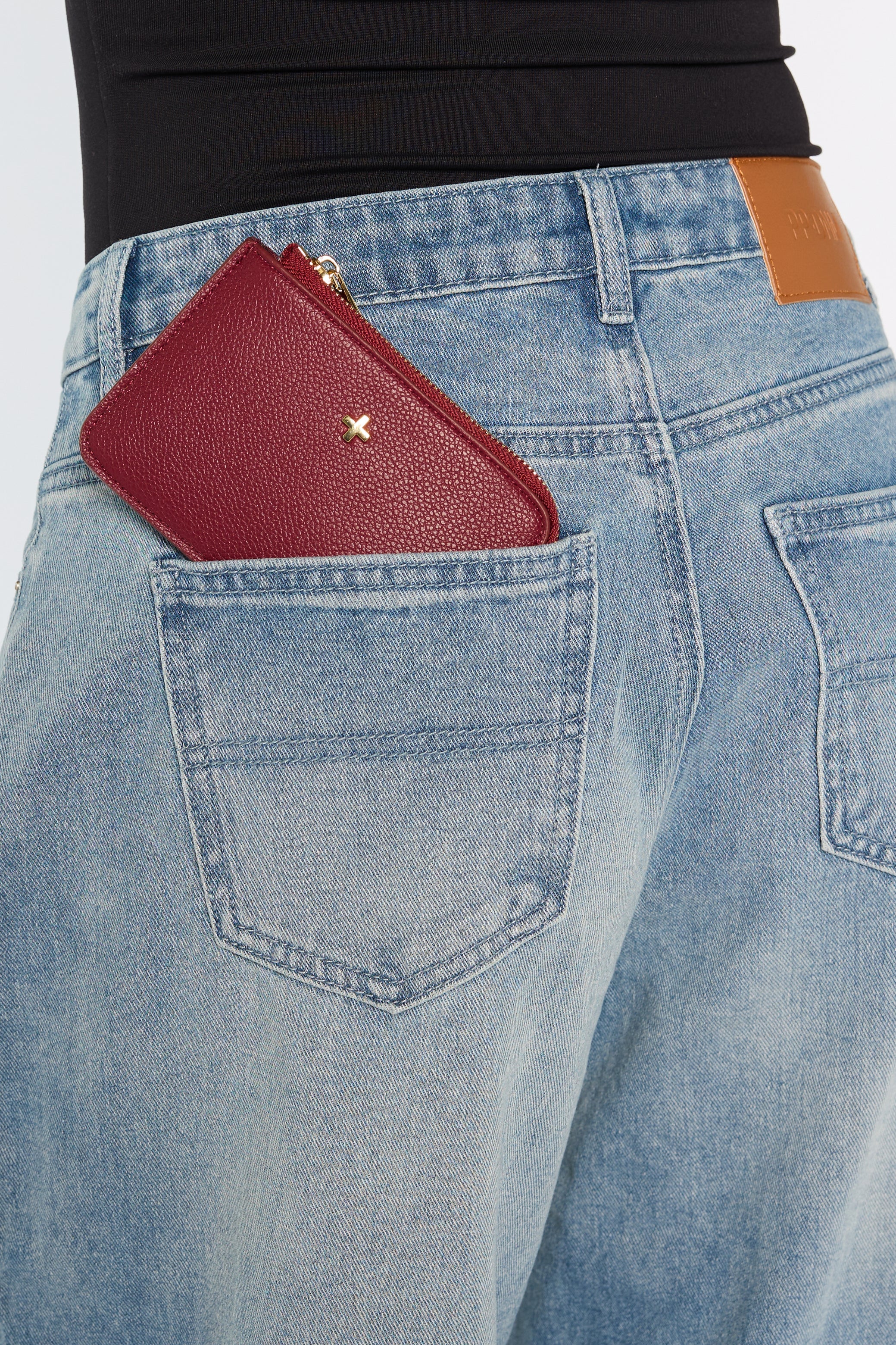 Peta + Jain Fitz CC Wallet - Berry Pebble/Gold