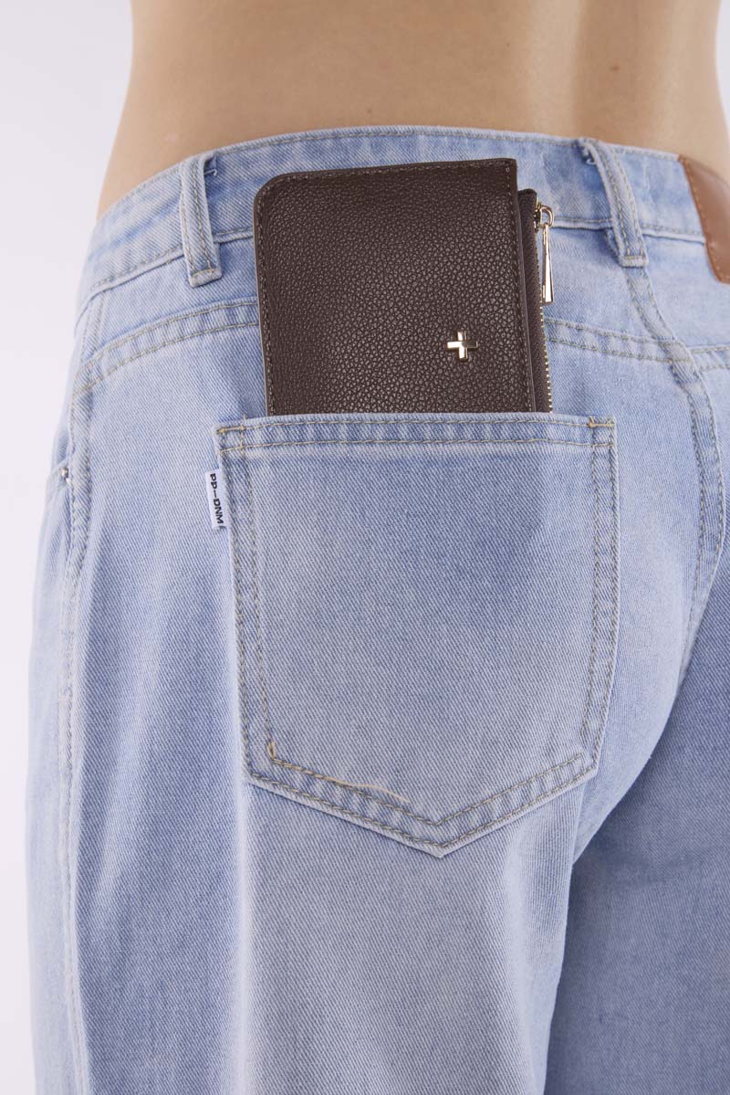 Peta + Jain Fitz Wallet - Choc/Pebble