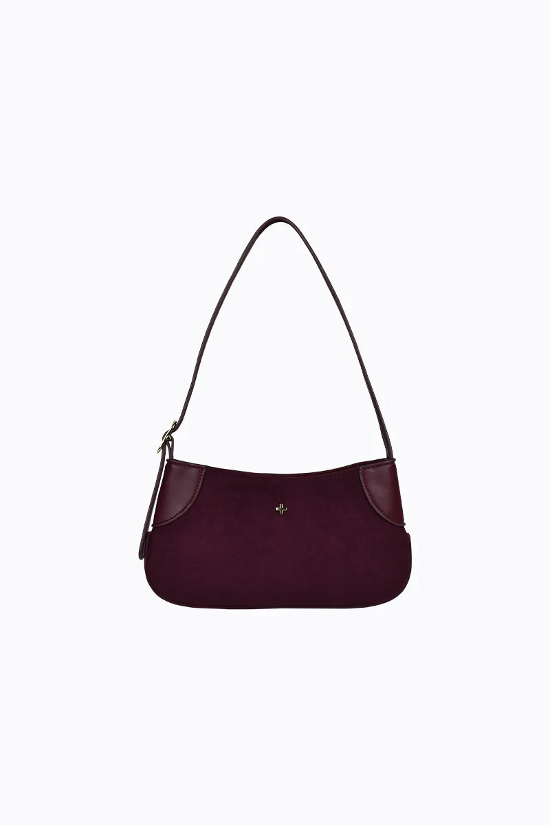 Peta + Jain Glinda Mini Shoulder - Berry Suede