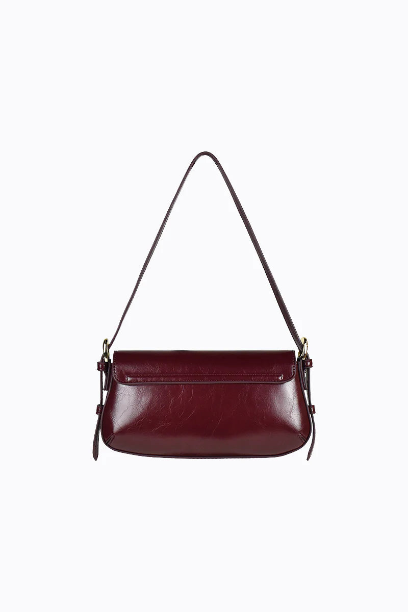 Peta + Jain Hailee Flapover Shoulder Bag - Berry Shine/Gold