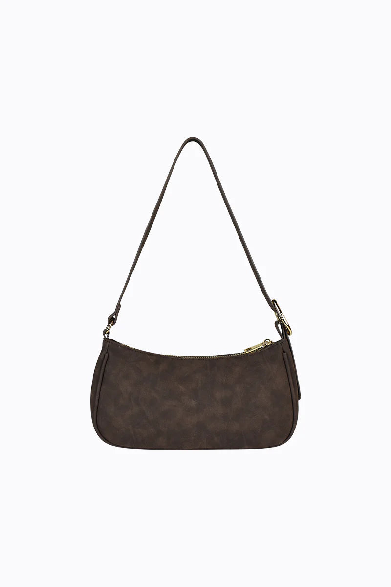 Peta + Jain Jesabel Shoulder Bag - Choc Suede/Gold