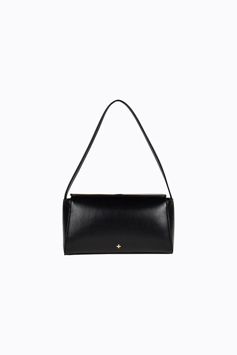 Peta + Jain Kasey Shoulder Bag - Black Smooth/Gold