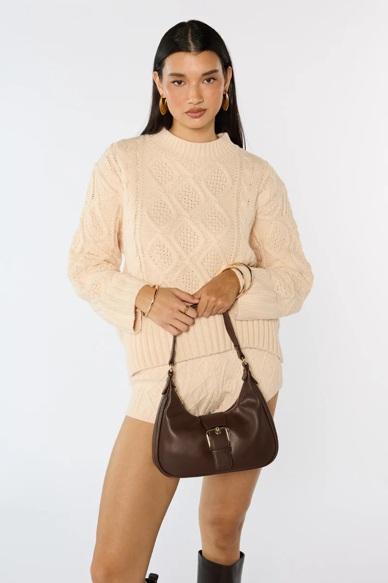 Peta + Jain Millie Scoop Shoulder Bag - Choc/Gold