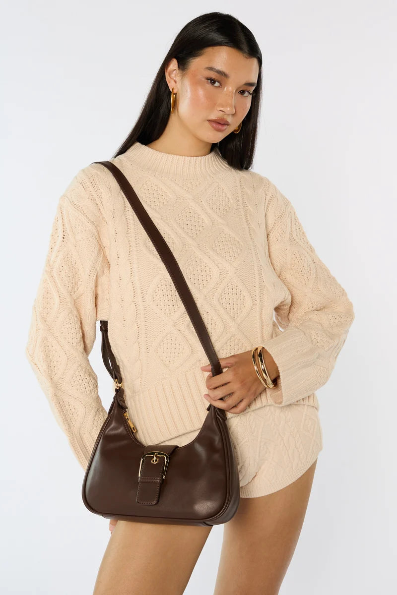 Peta + Jain Millie Scoop Shoulder Bag - Choc/Gold