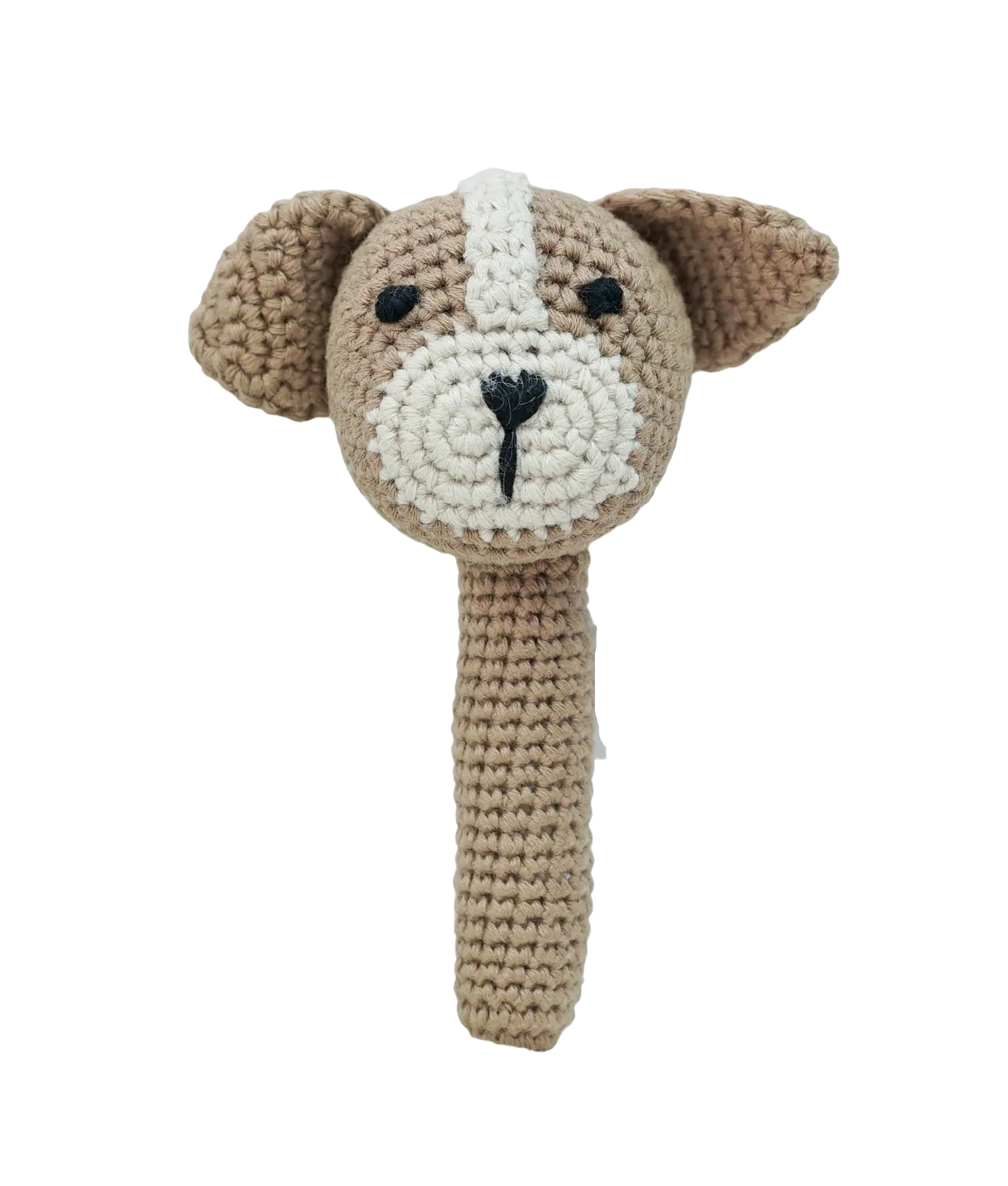 Petite Vous Cotton Crochet Hand Rattle - Parker Puppy