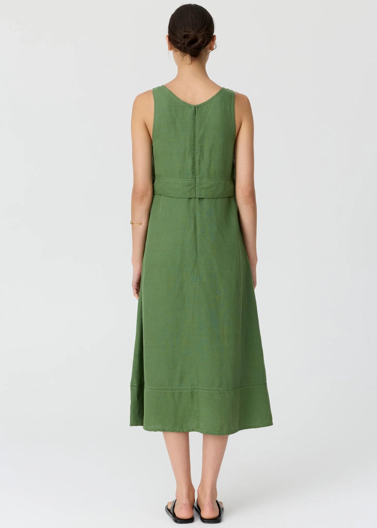 Pol Frankie Double Layer Dress - Fern