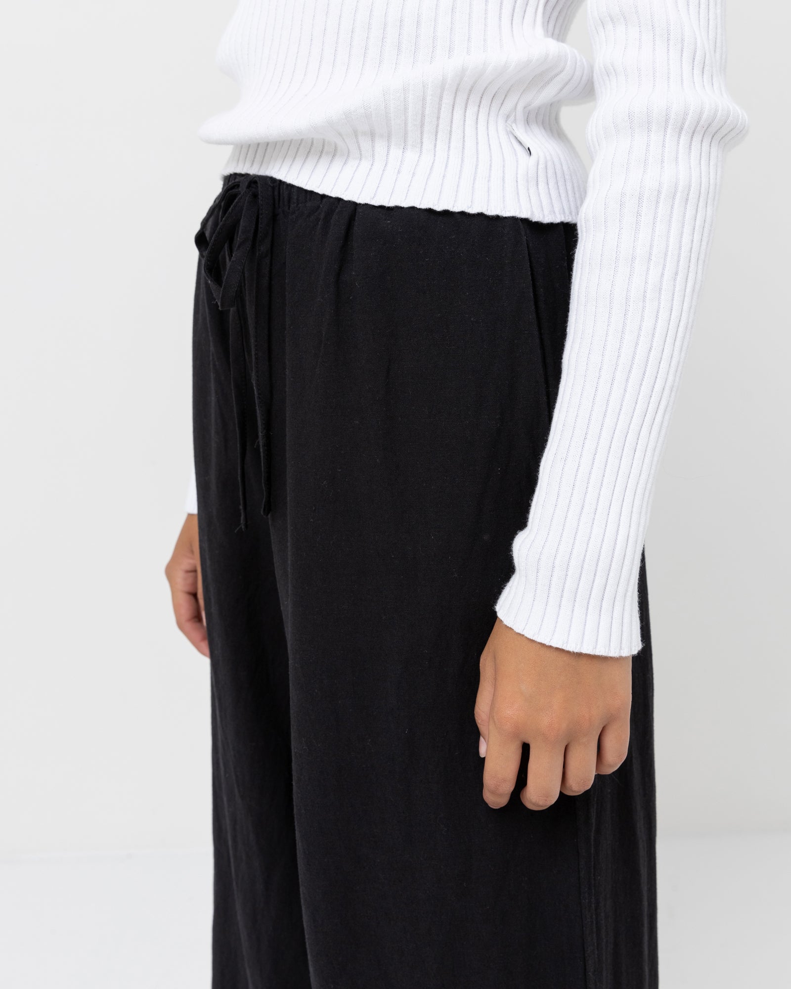 Rhythm Classic Drawstring Pant - Black