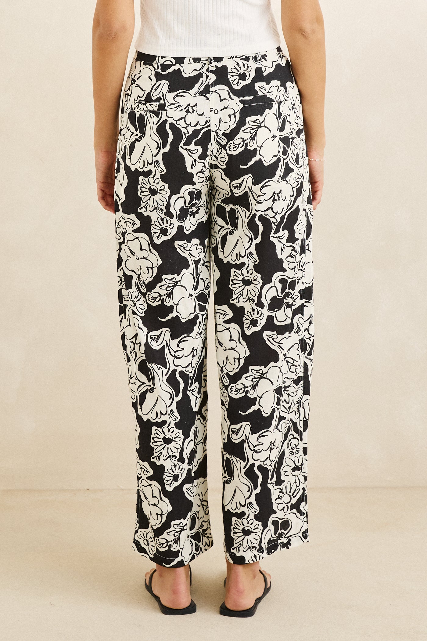 Rhythm Georgia Floral Pant - Cream