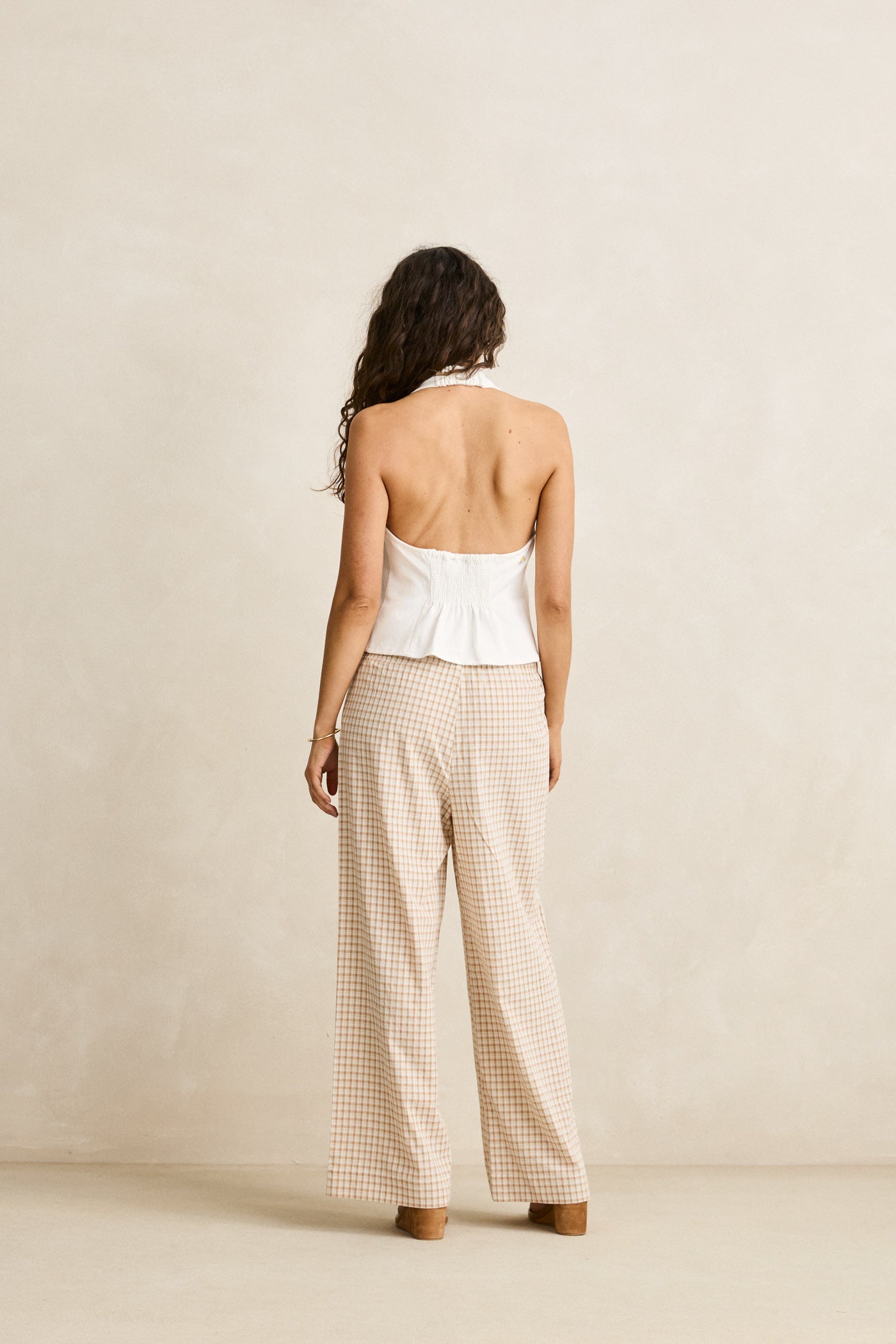 Rhythm London Check Beach Pant - Natural
