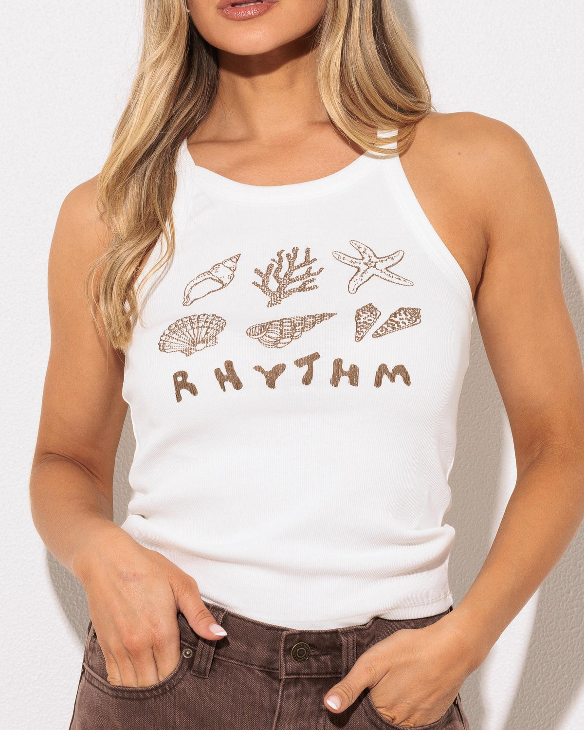 Rhythm Seaside Tank - White
