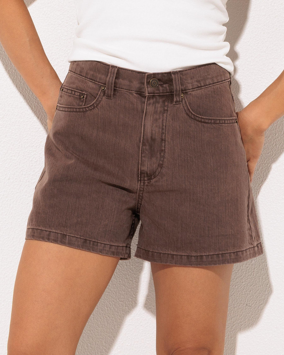 Rhythm Staple Denim Short - Chocolate
