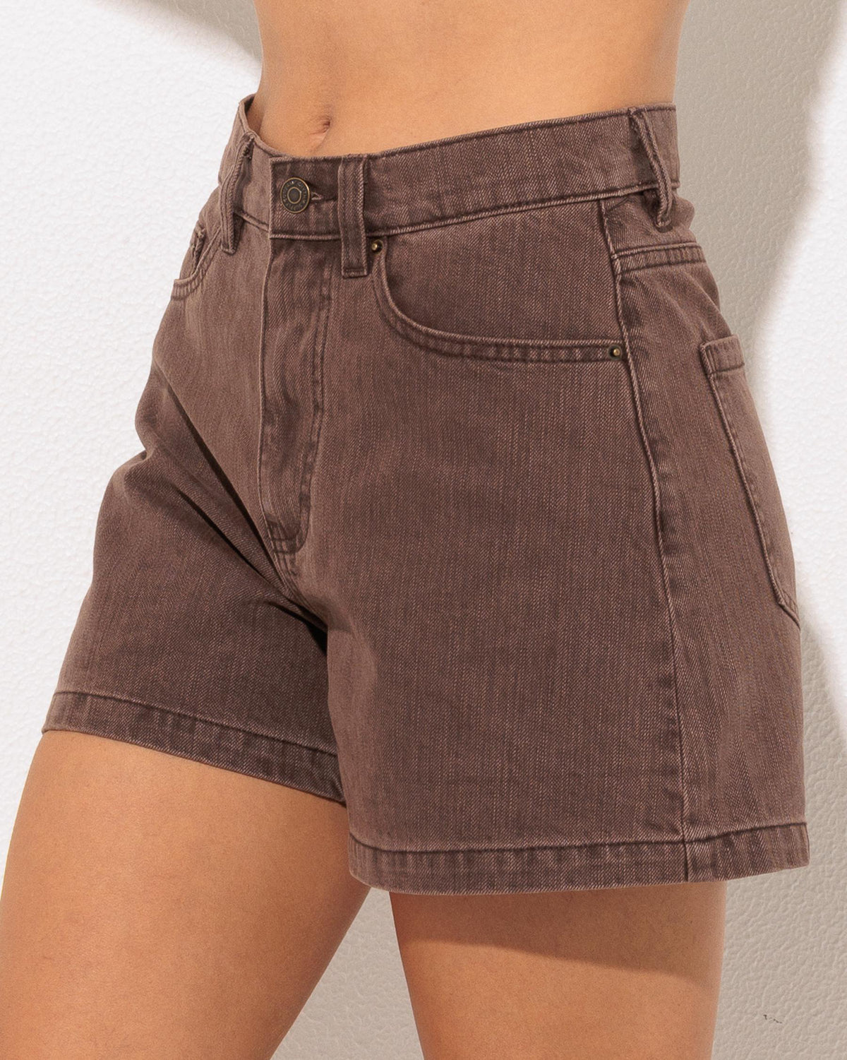Rhythm Staple Denim Short - Chocolate