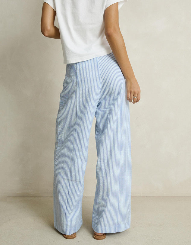 Rhythm Vista Stripe Wide Leg Pant - Blue