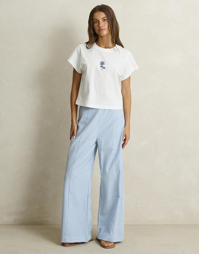 Rhythm Vista Stripe Wide Leg Pant - Blue